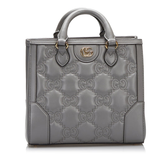 Gucci Grey Leather Shoulder Bag