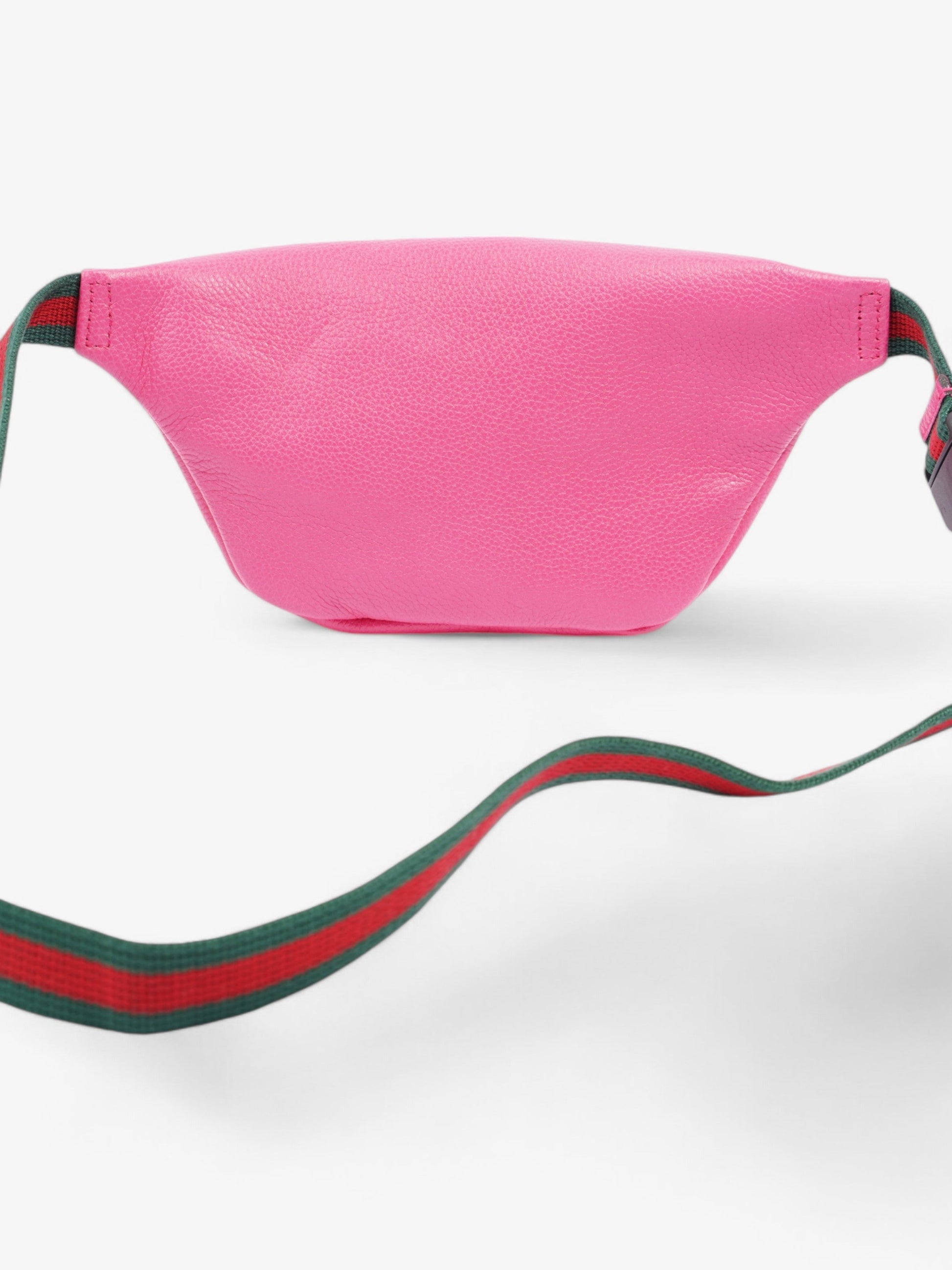 Gucci Logo Web Bum Bag Neon Pink / Green / Red Leather
