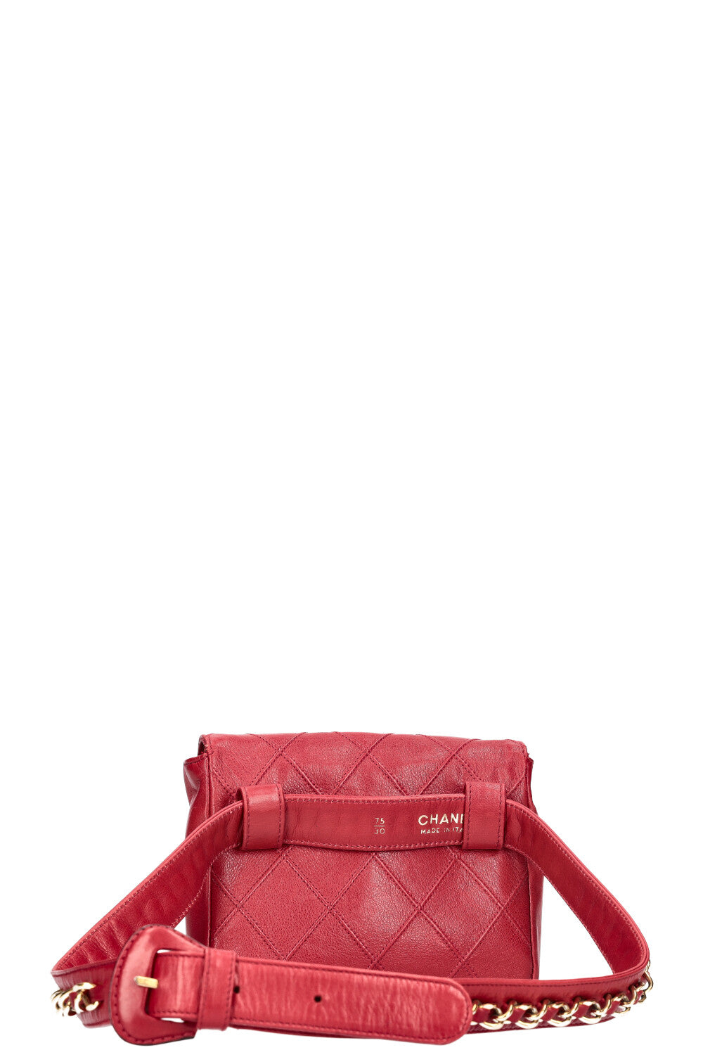 CHANEL Belt Bag Matelass Red