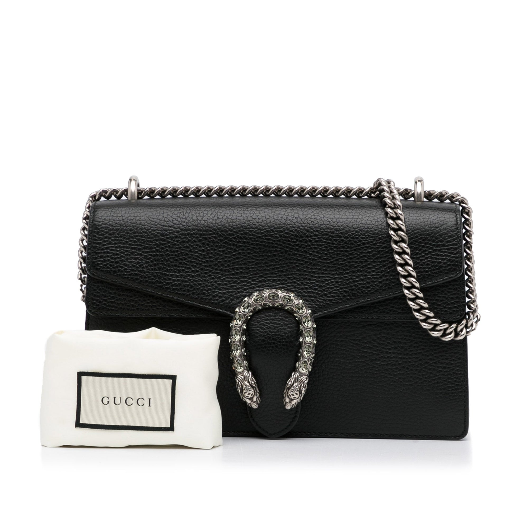 Gucci Dionysus Black Leather Chain Shoulder Bag Style 2