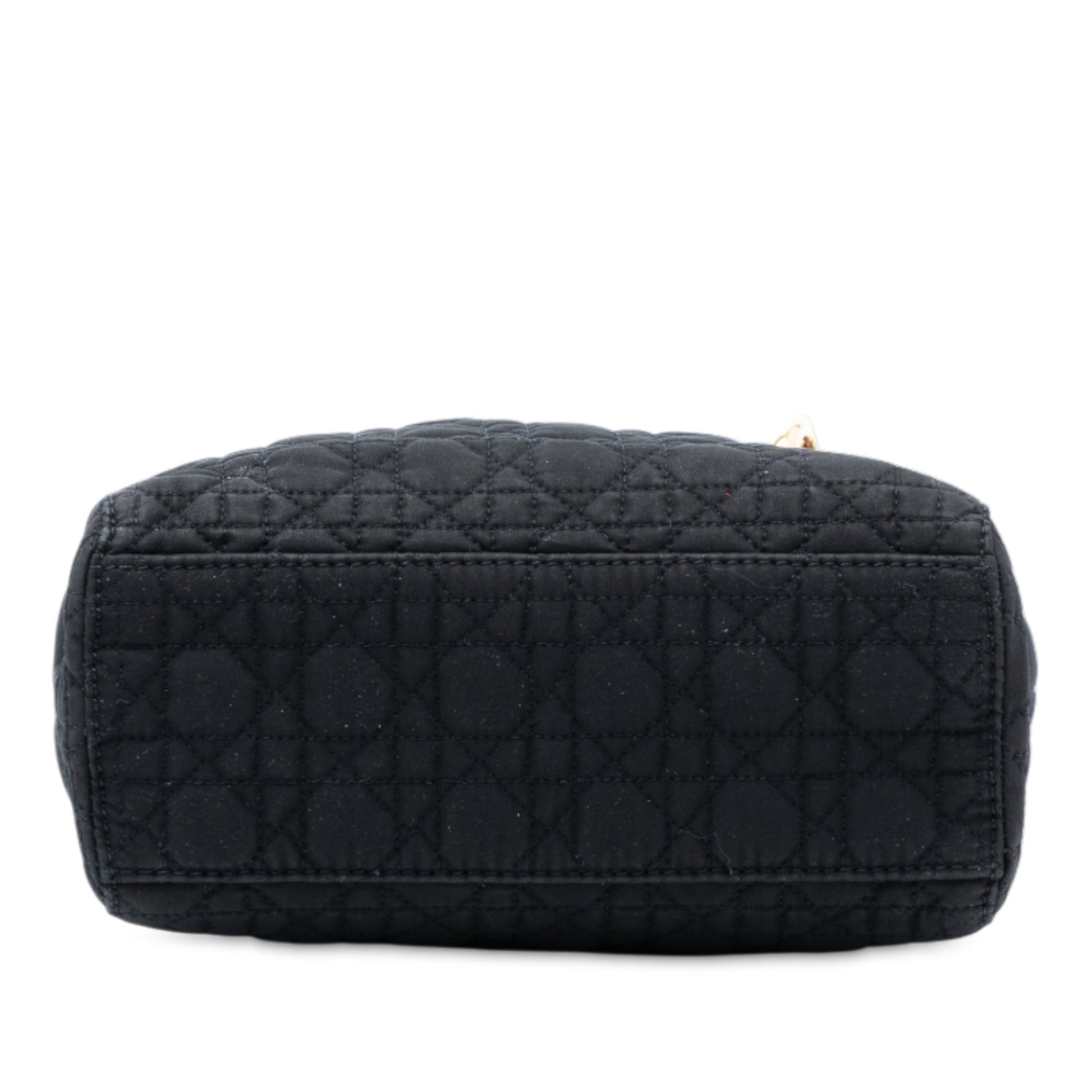 Black Dior Mini Nylon Cannage Lady Dior Satchel