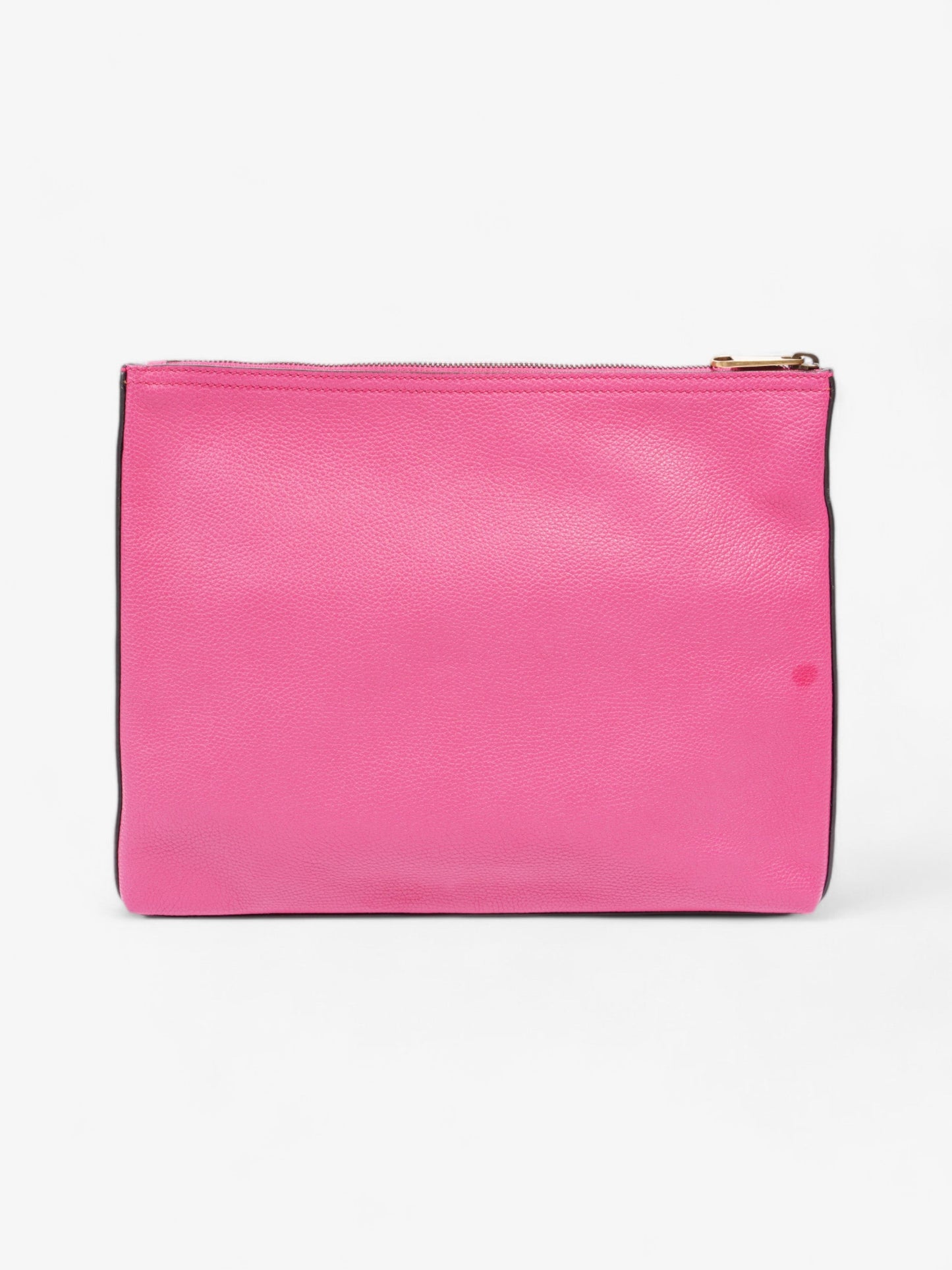 Gucci Logo Clutch Neon Pink / Green / Red Grained Leather