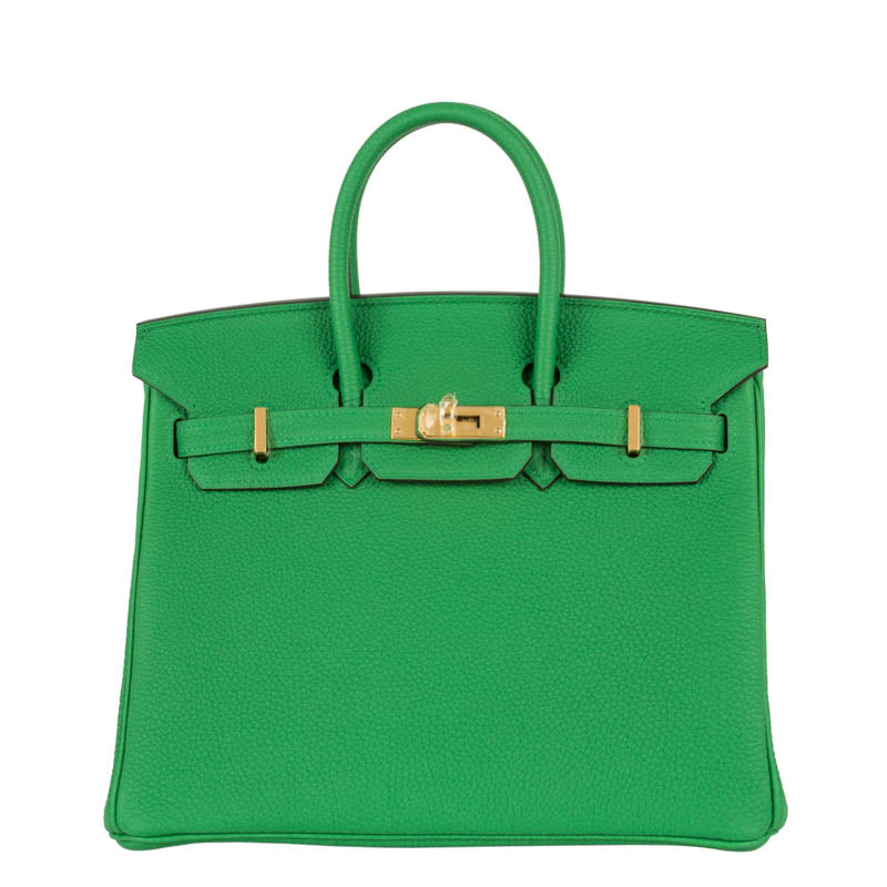 Hermes25cm Birkin Bambou Togo Leather Gold Hardware