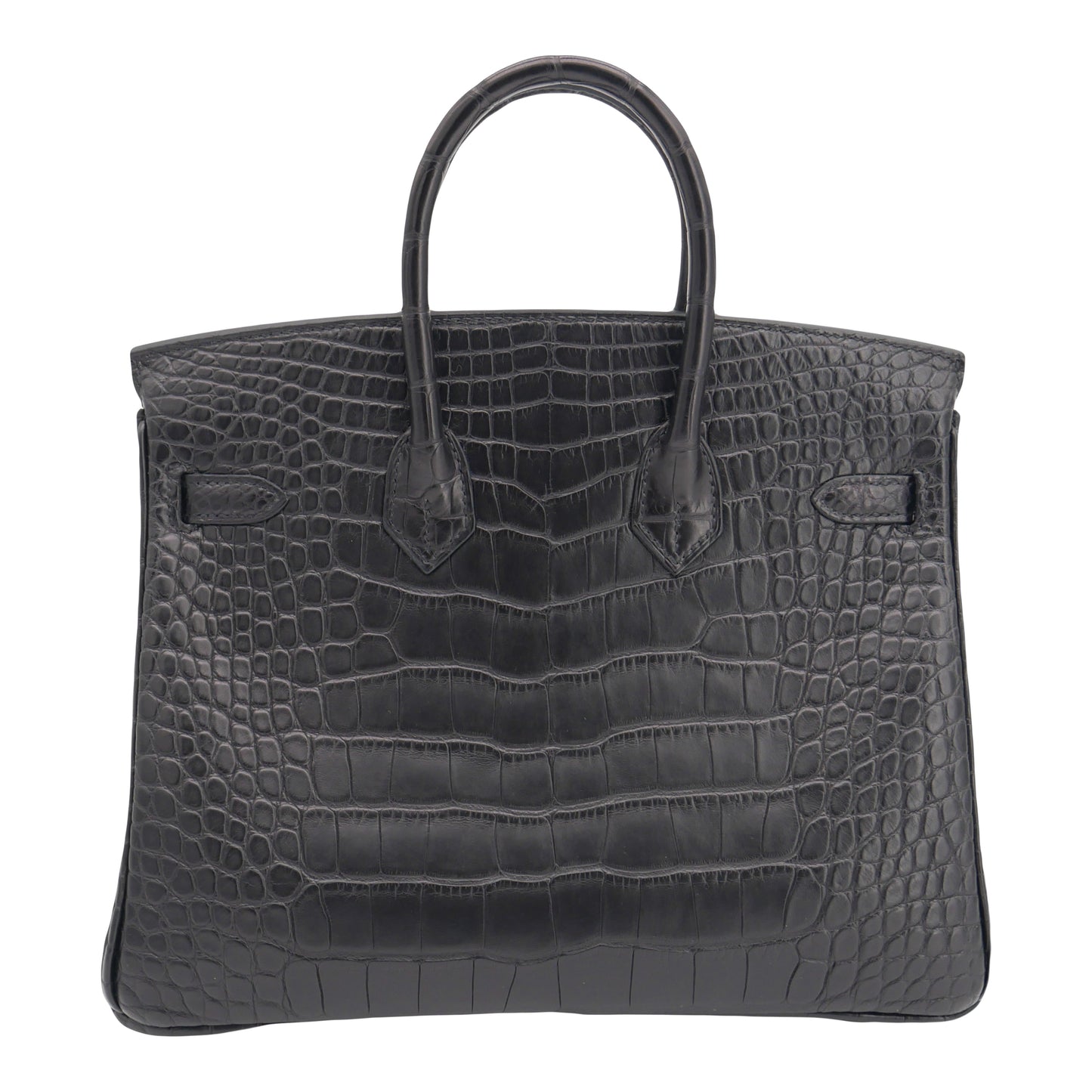 Hermes25cm Birkin Black Matte Alligator Gold Hardware