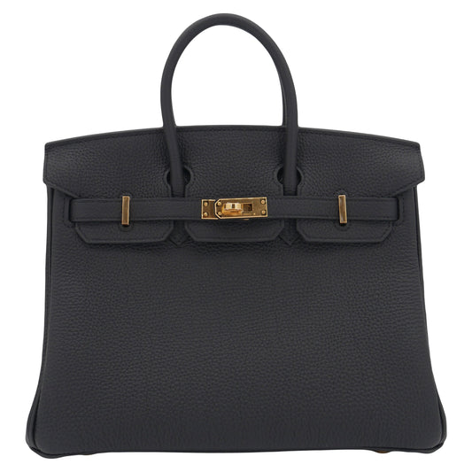 Hermes25cm Birkin Black Togo Leather Gold Hardware