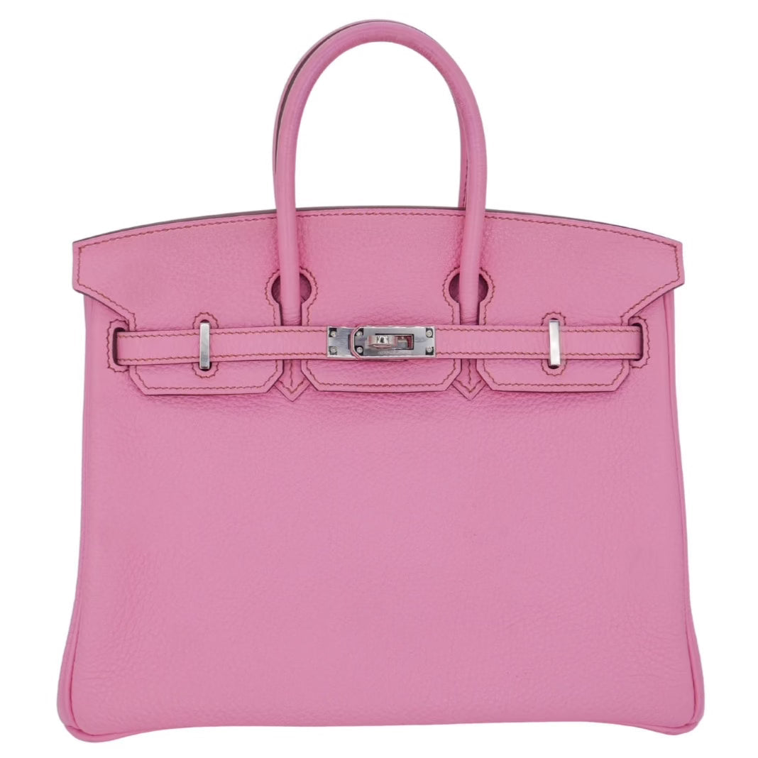 Hermes25cm Birkin Bubblegum Togo Palladium Hardware