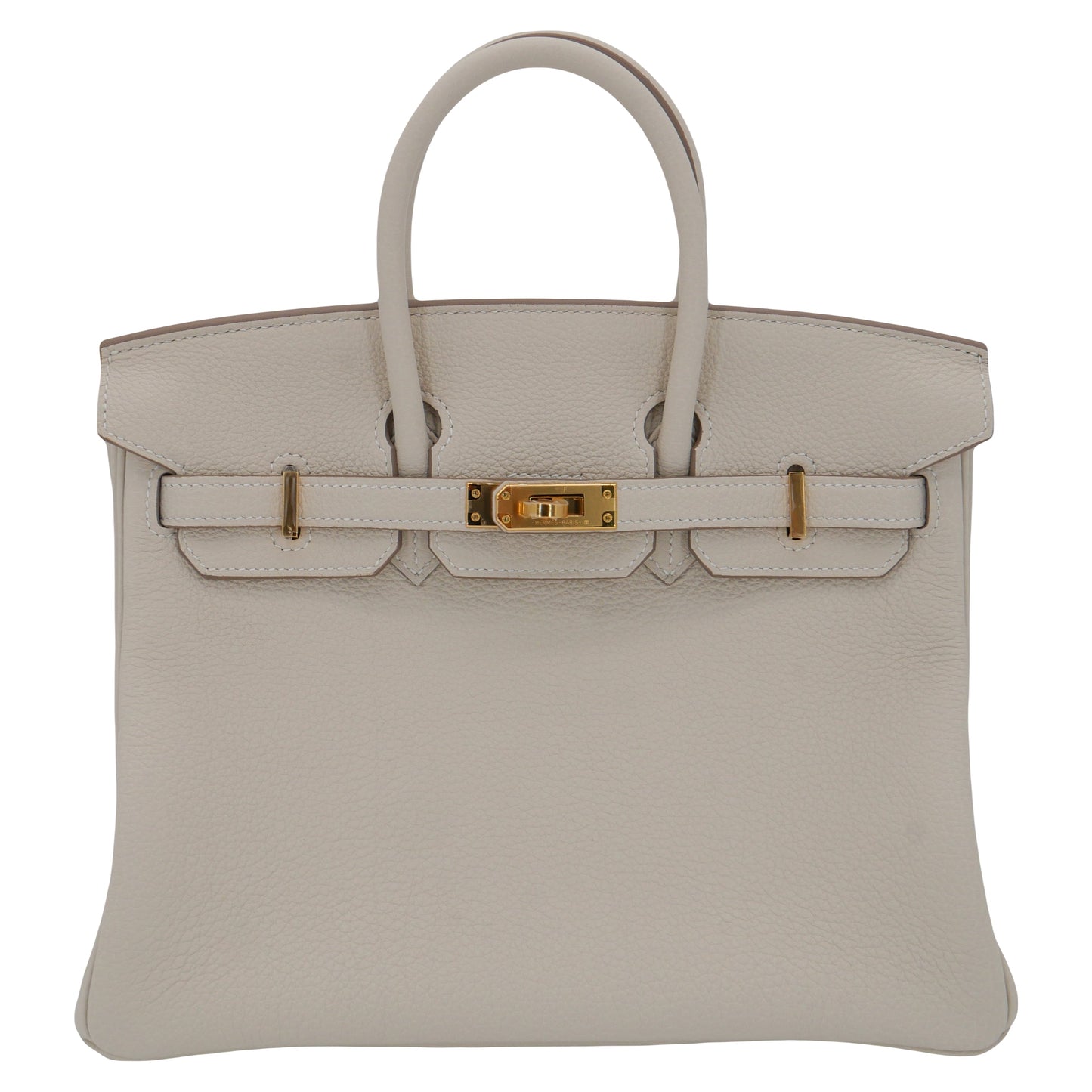 Hermes25cm Birkin Craie Togo Leather Gold Hardware