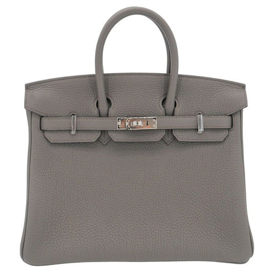 Hermes25cm Birkin Gris Meyer Togo Leather Palladium Hardware