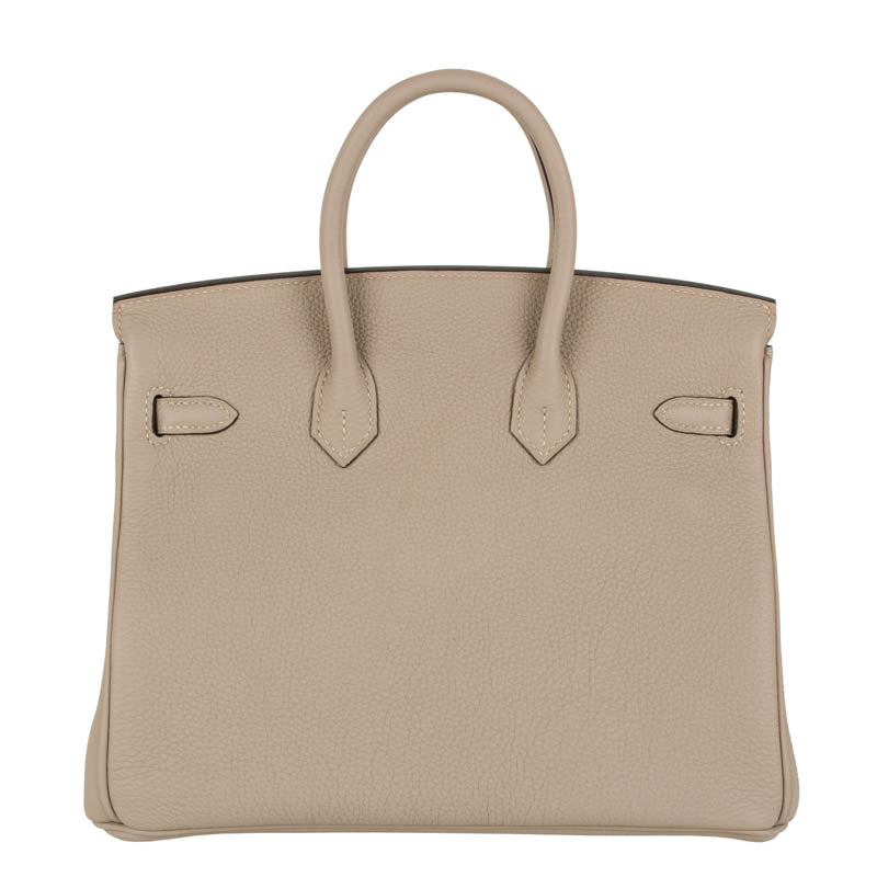 Hermes25cm Birkin Gris Tourterelle Togo Leather Palladium Hardware