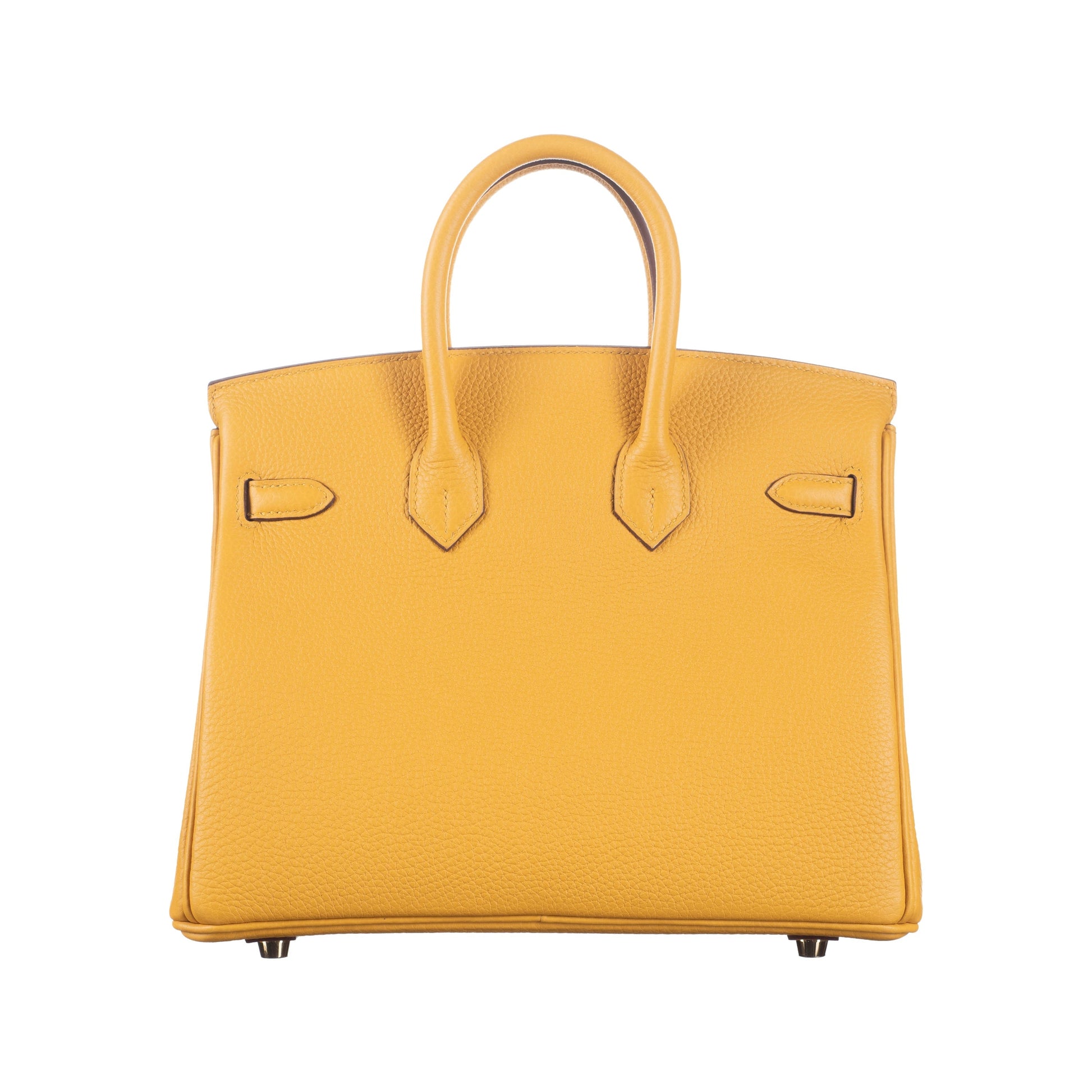 Hermes25cm Birkin Jaune Ambre Togo Leather Gold Hardware