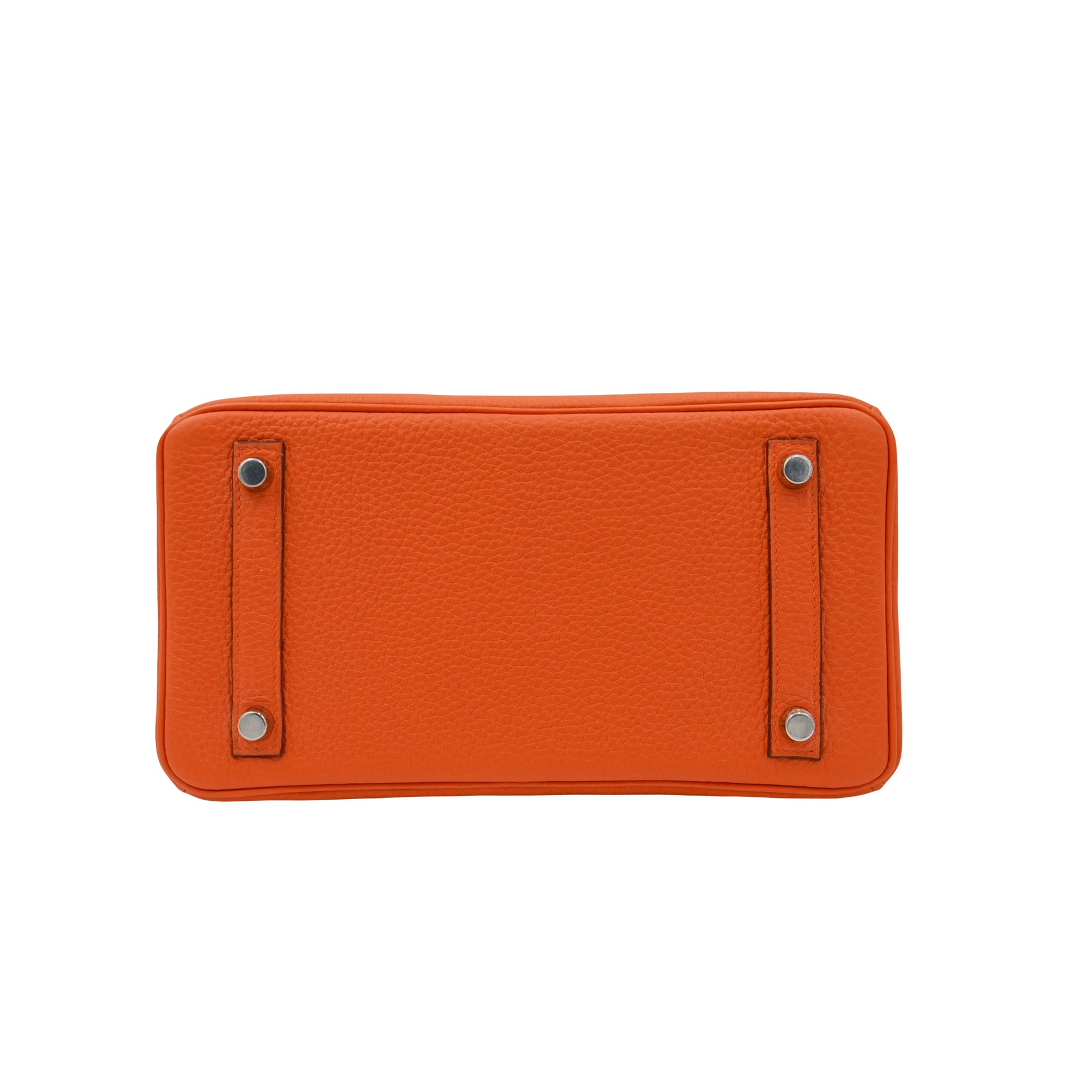 Hermes25cm Birkin Orange Togo Leather Palladium Hardware