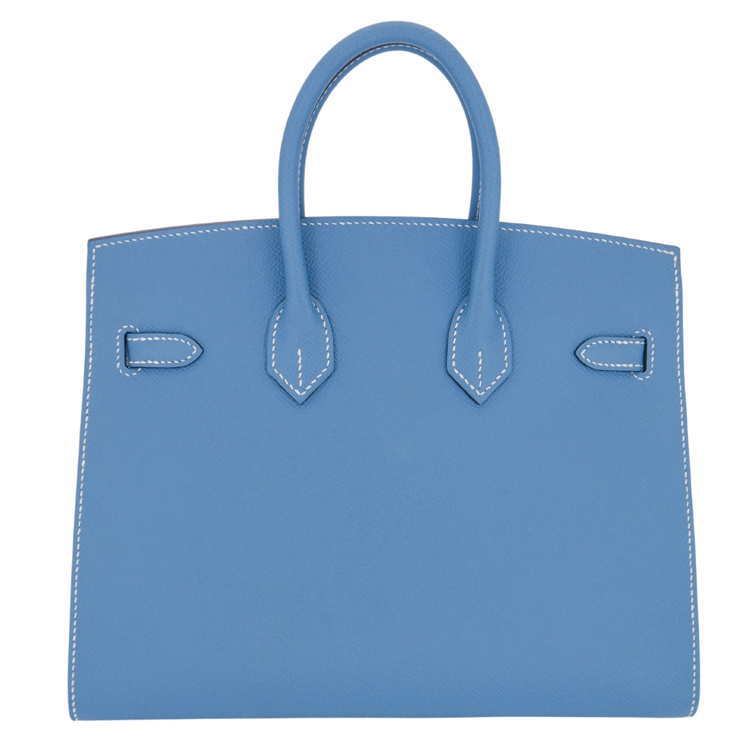 Hermes25cm Birkin Sellier Bleu Jean Epsom Leather Gold Hardware