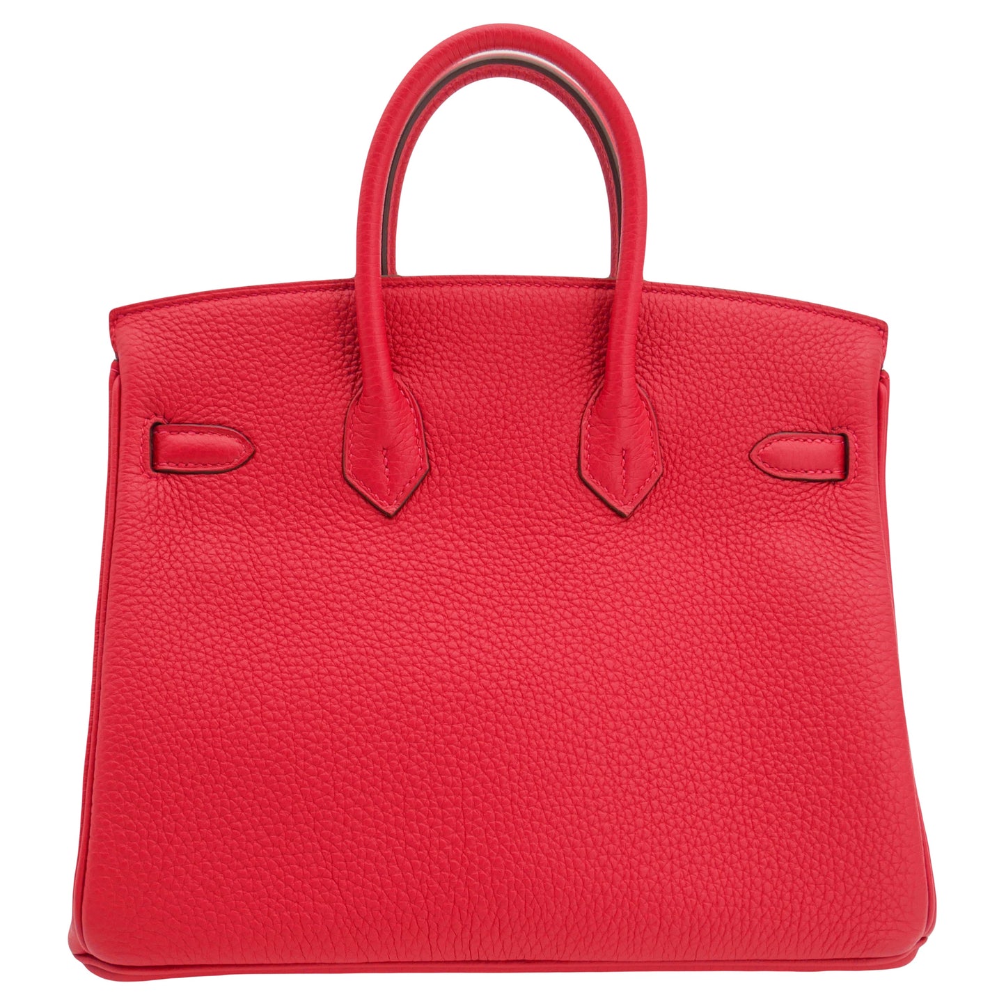Hermes25cm Birkin Verso Rouge Casaque Togo Leather Palladium Hardware