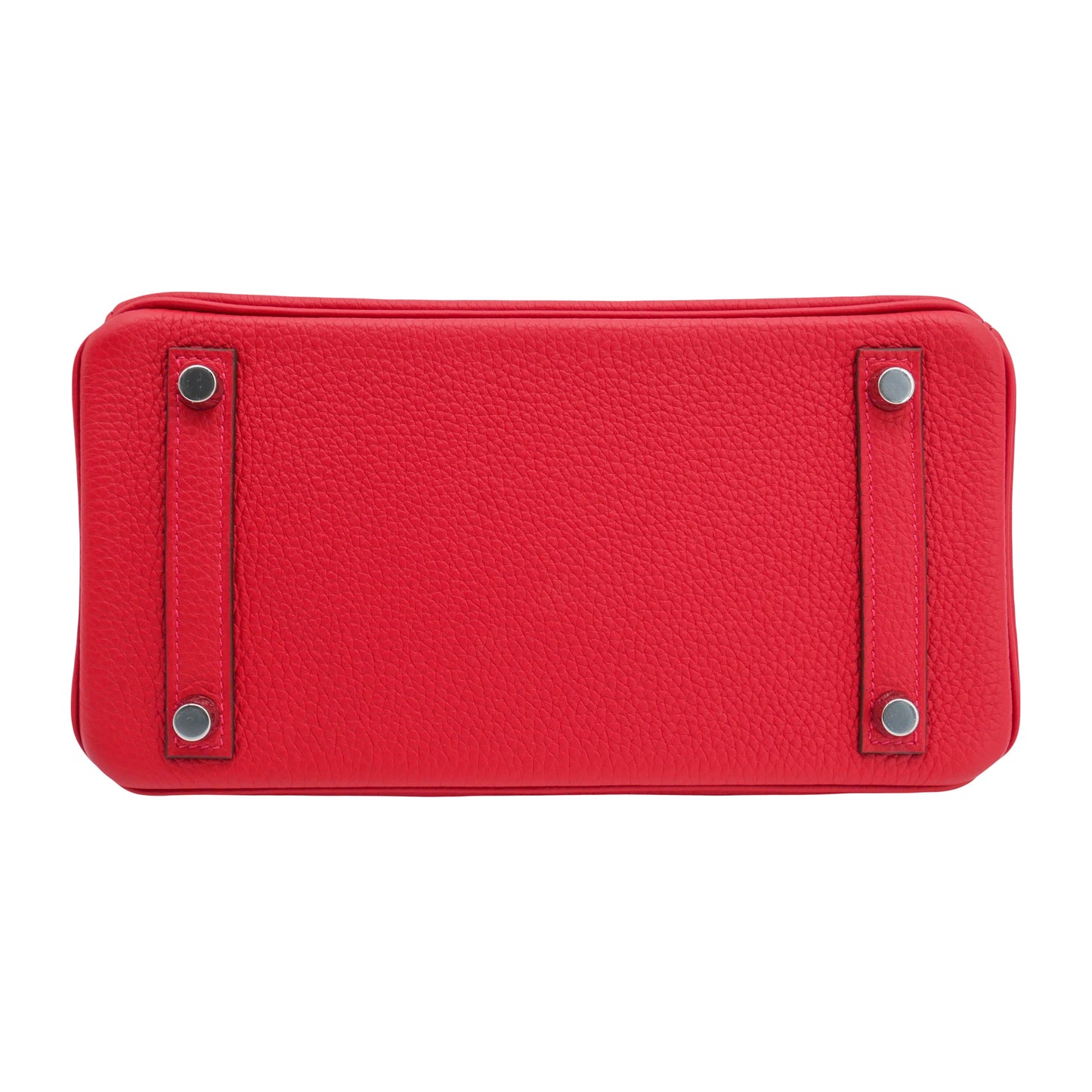 Hermes25cm Birkin Verso Rouge Casaque Togo Leather Palladium Hardware