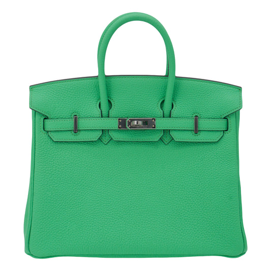 Hermes25cm Birkin Vert Comics Togo Leather Palladium Hardware
