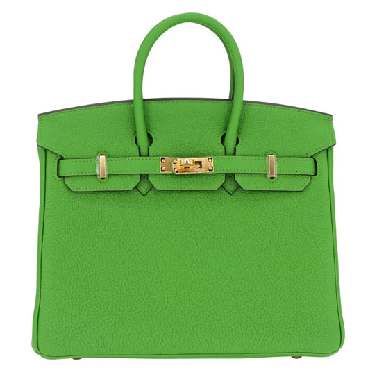 Hermes25cm Birkin Vert Yucca Togo Leather Gold Hardware