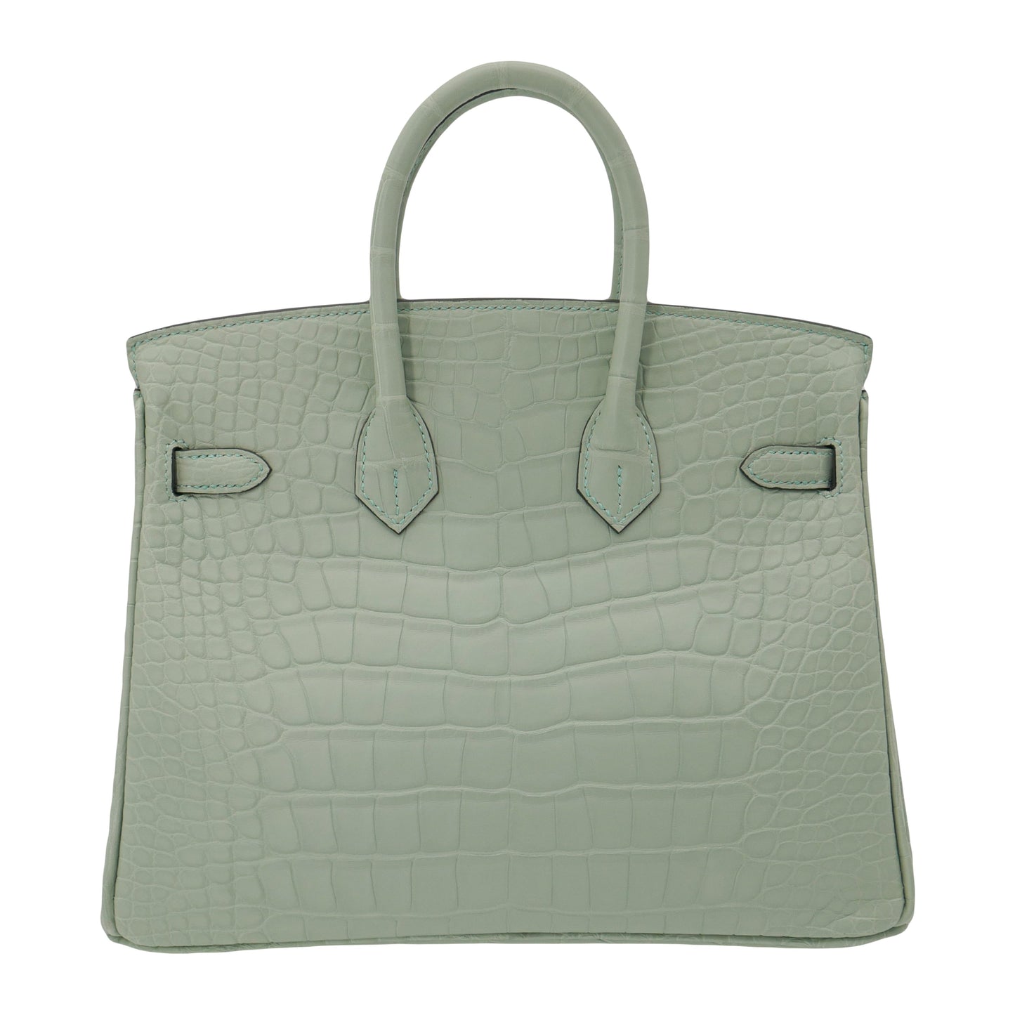 Hermes25cm Birkin Vert d'Eau Matte Alligator Gold Hardware