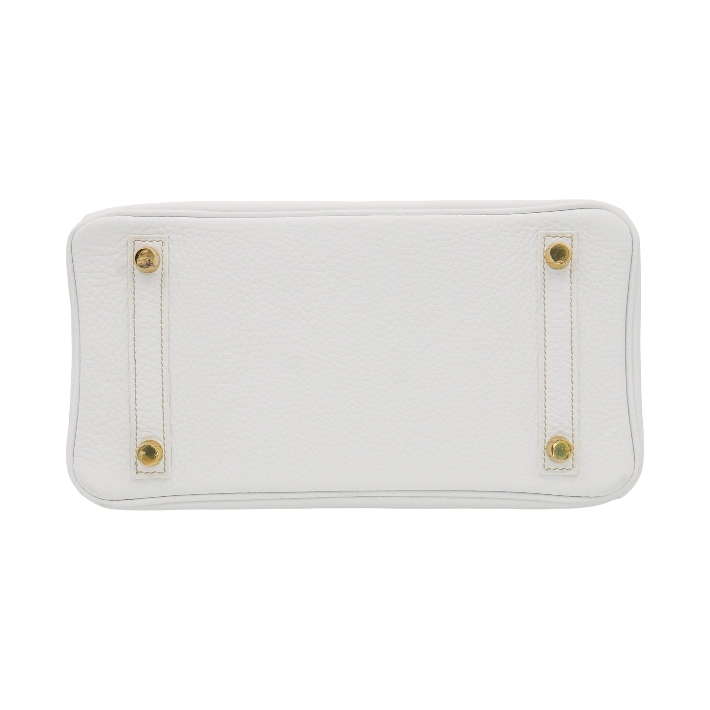 Hermes25cm Birkin White Clemence Leather Gold Hardware