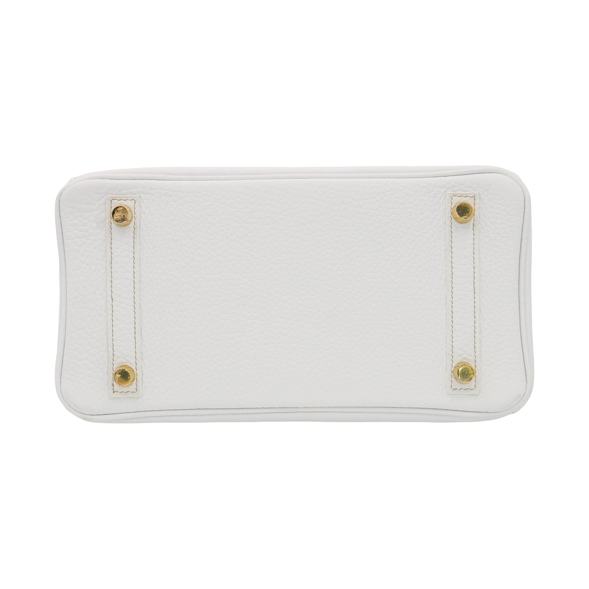 Hermes25cm Birkin White Clemence Leather Gold Hardware