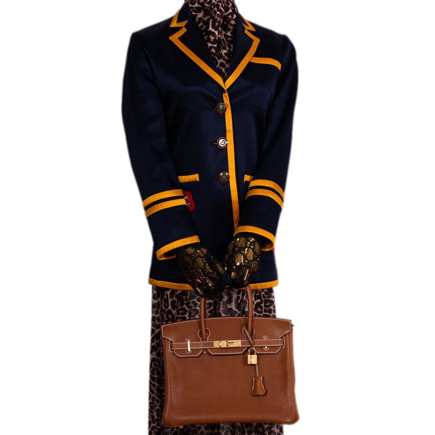 Hermes3 in 1 Birkin 30 Fauve Barenia Faubourg and Toile Gold Hardware