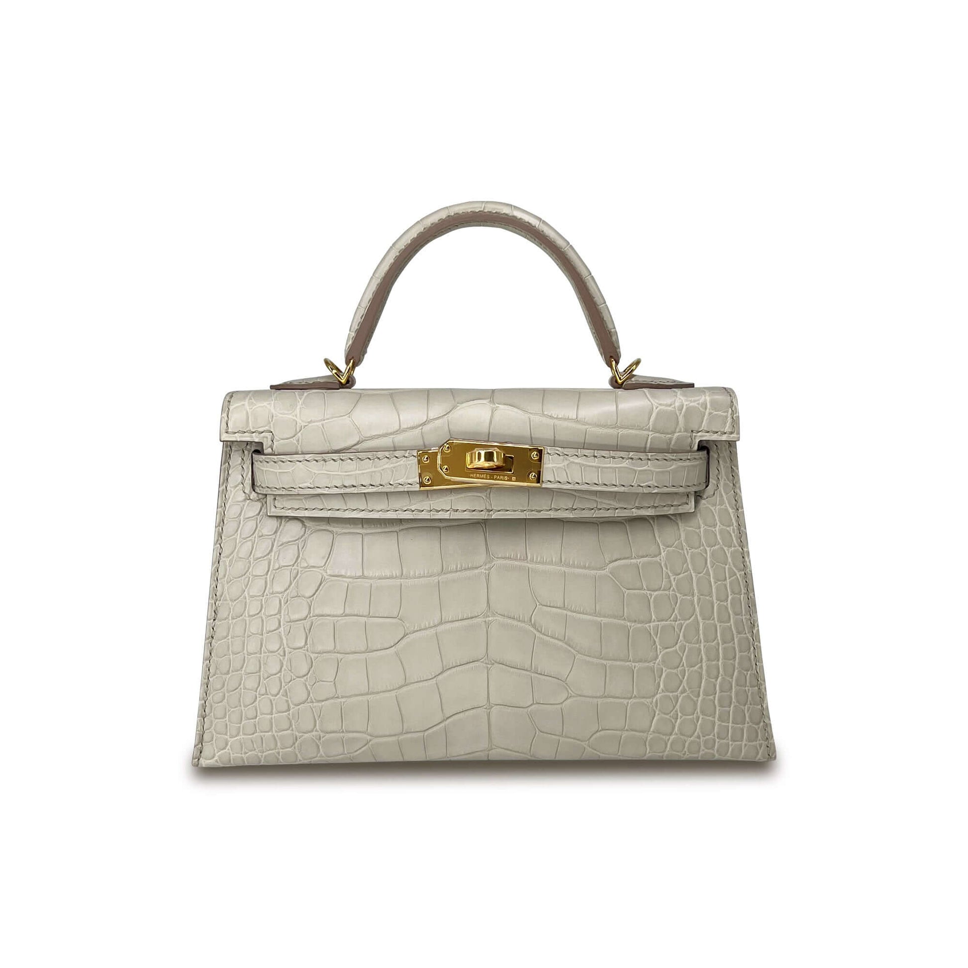   Luxury Hermes Kelly Beton Matte Designer Bag K20 GHW