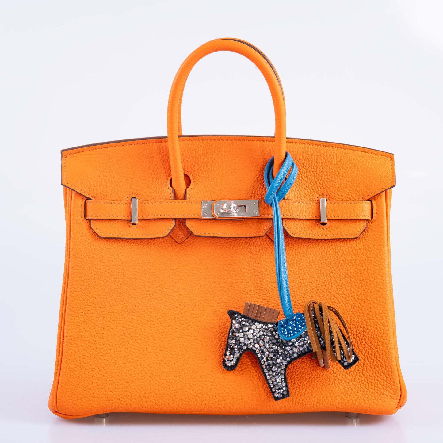 HermesBirkin 25 Orange Minium Togo Palladium Hardware