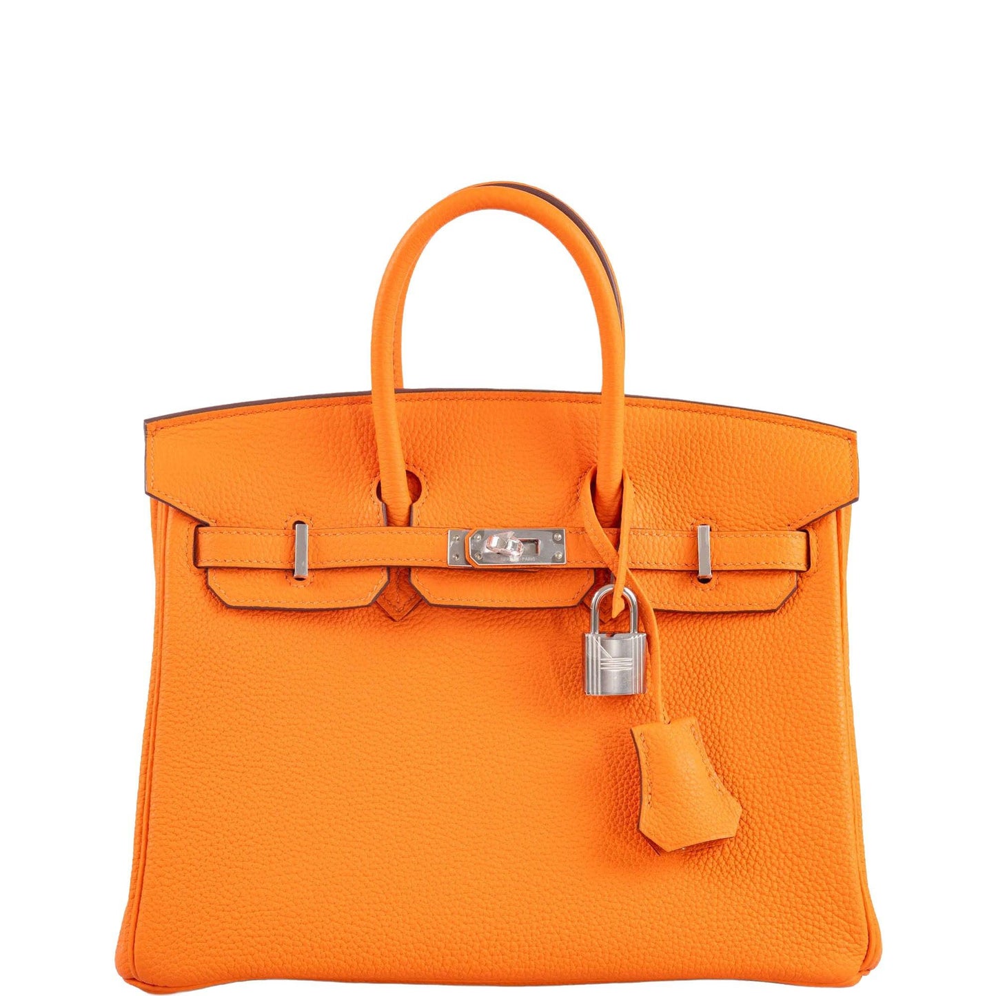 HermesBirkin 25 Orange Minium Togo Palladium Hardware