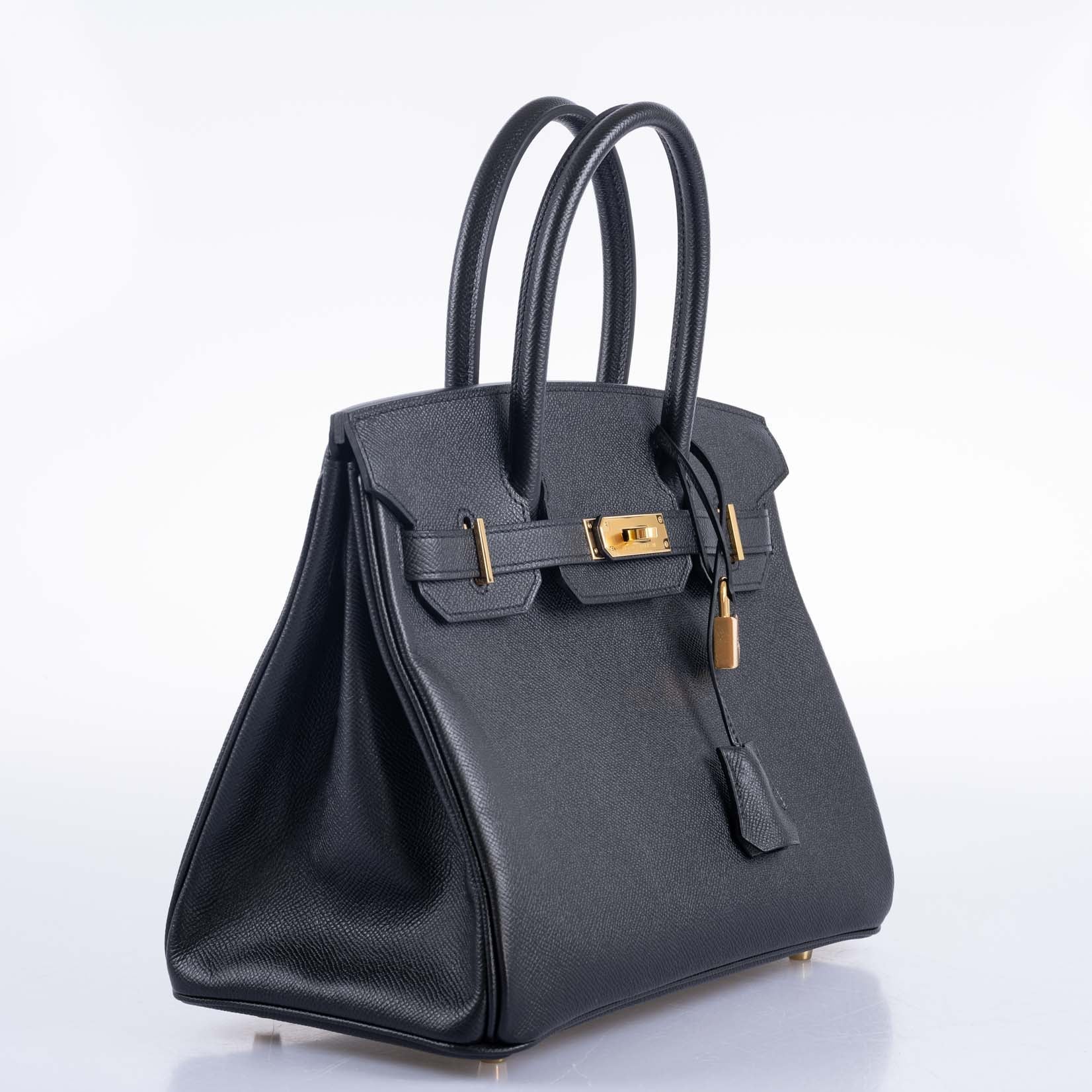 HermesBirkin 30 Black Epsom Gold Hardware