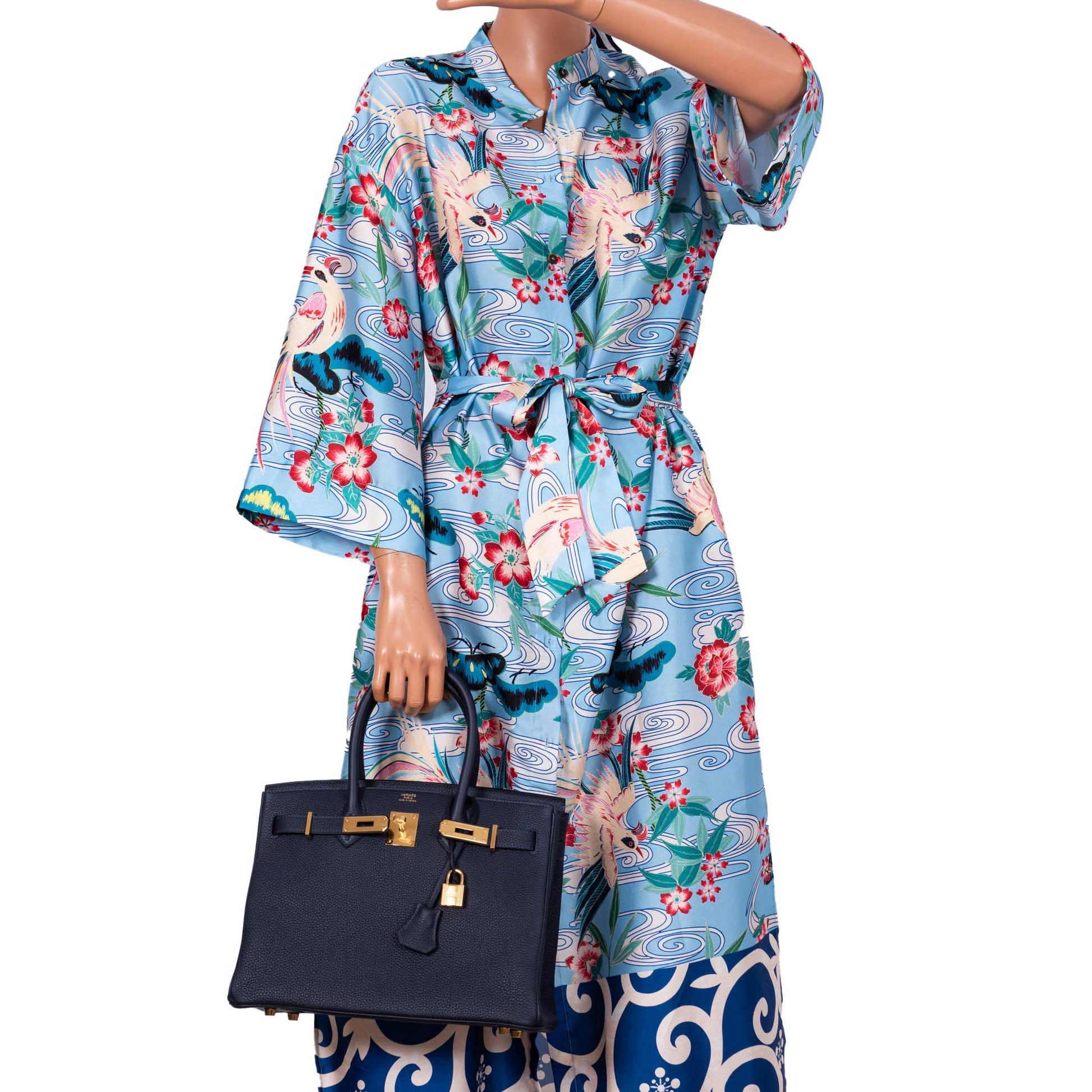 HermesBirkin 30 Bleu (Blue) Nuit Togo with Gold Hardware - 2021, Z