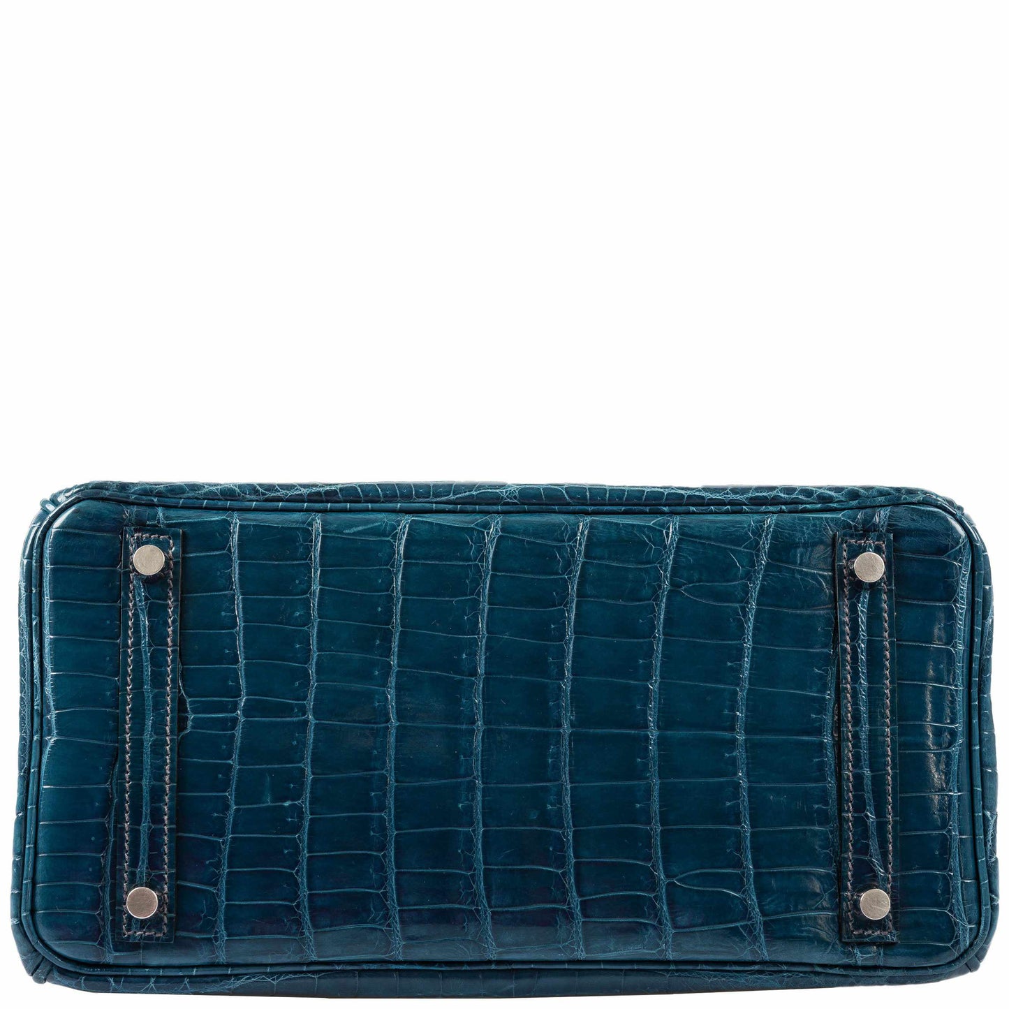 HermesBirkin 30 Bleu Colvert Niloticus Crocodile Palladium Hardware