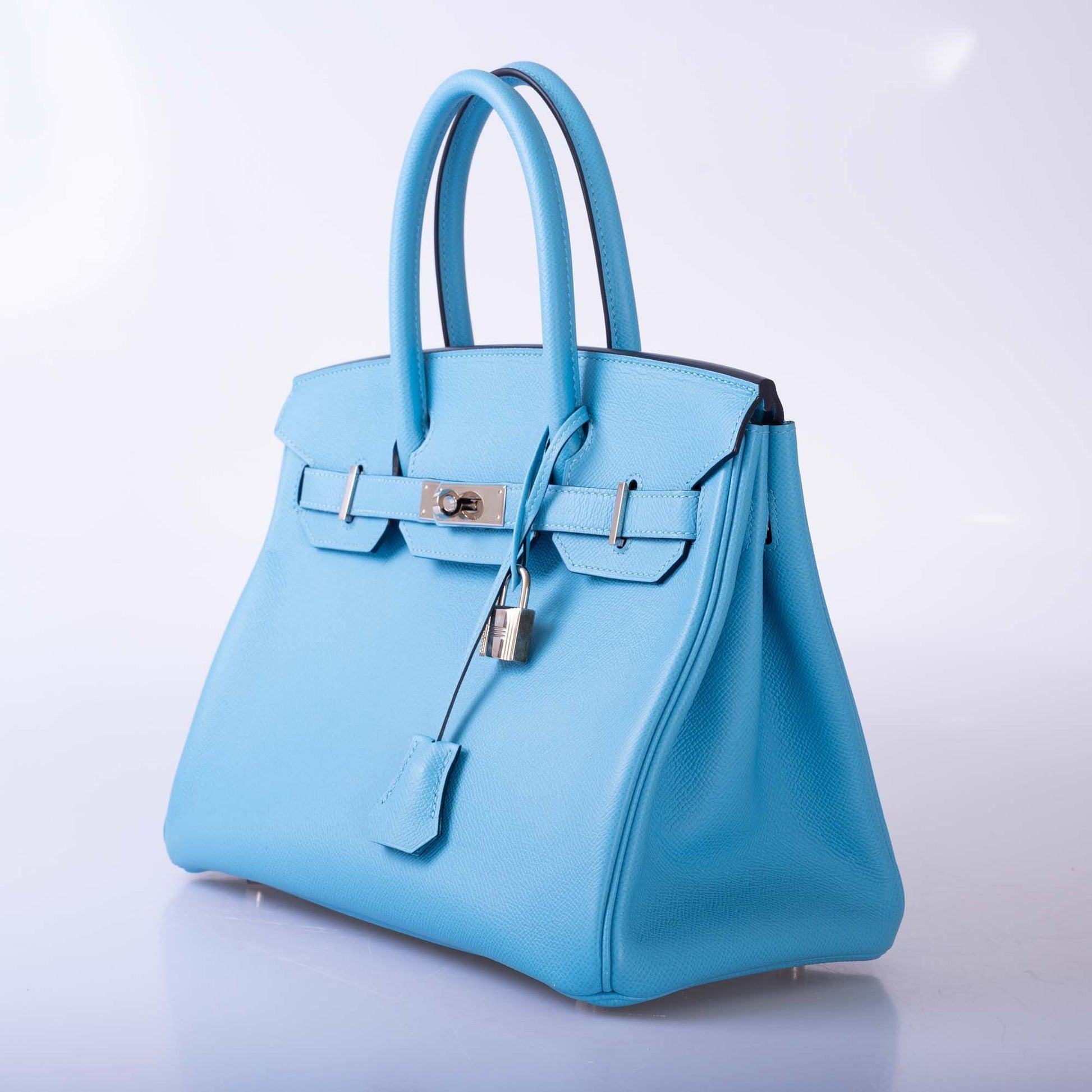 HermesBirkin 30 Bleu du Nord Epsom Palladium Hardware