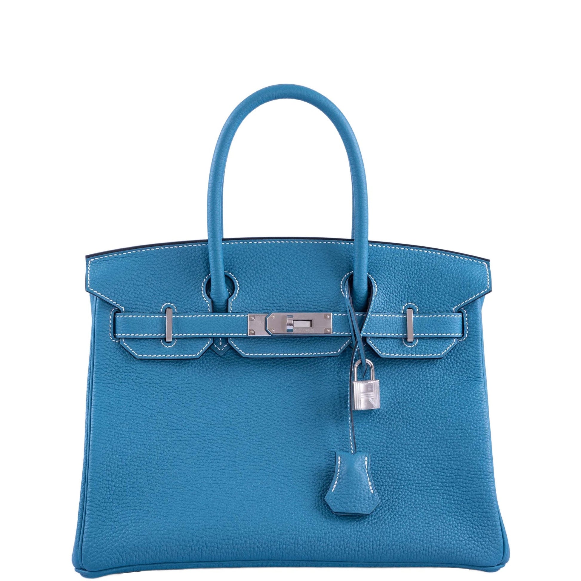 HermesBirkin 30 Blue Jean Togo Palladium Hardware