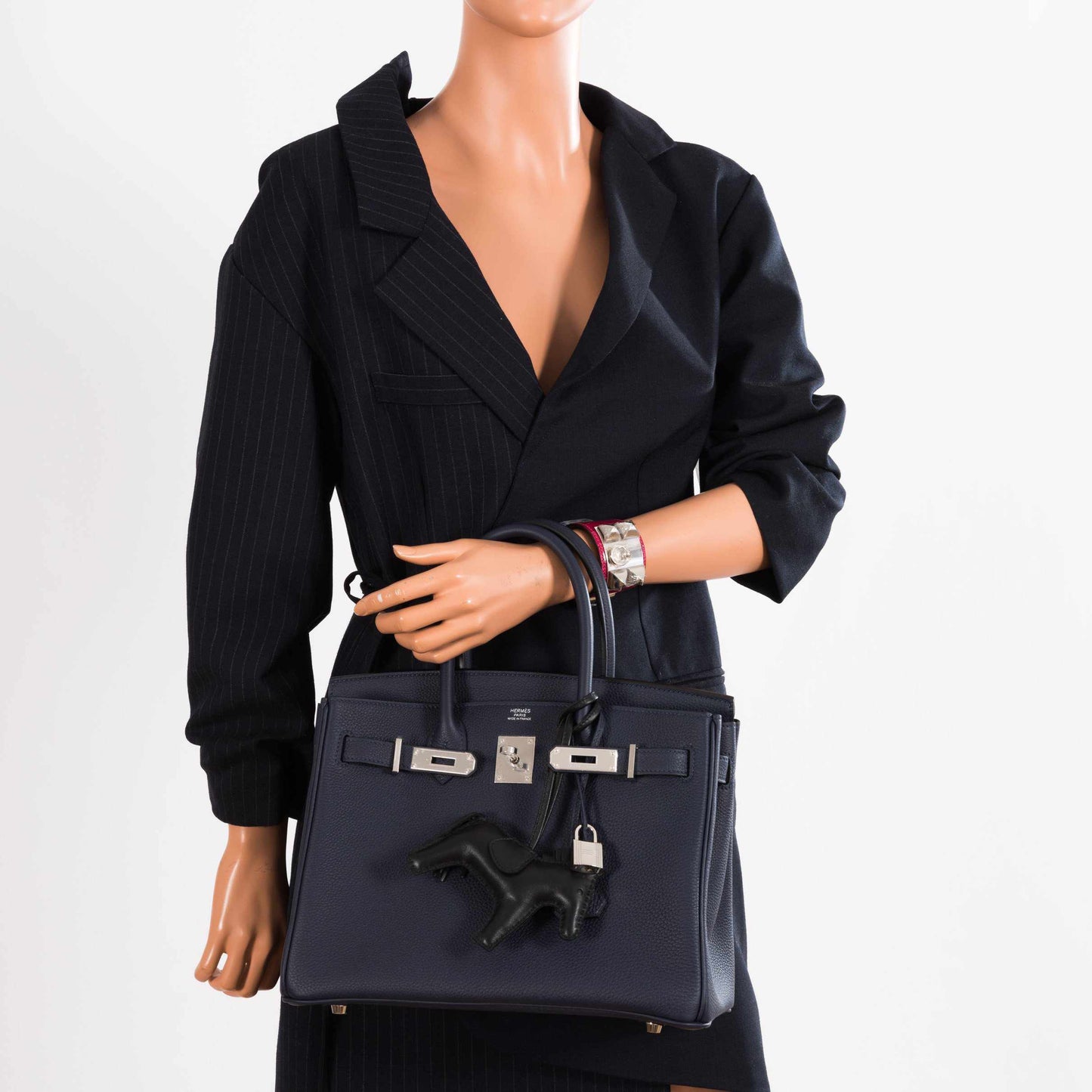 HermesBirkin 30 Blue Nuit Togo Palladium Hardware