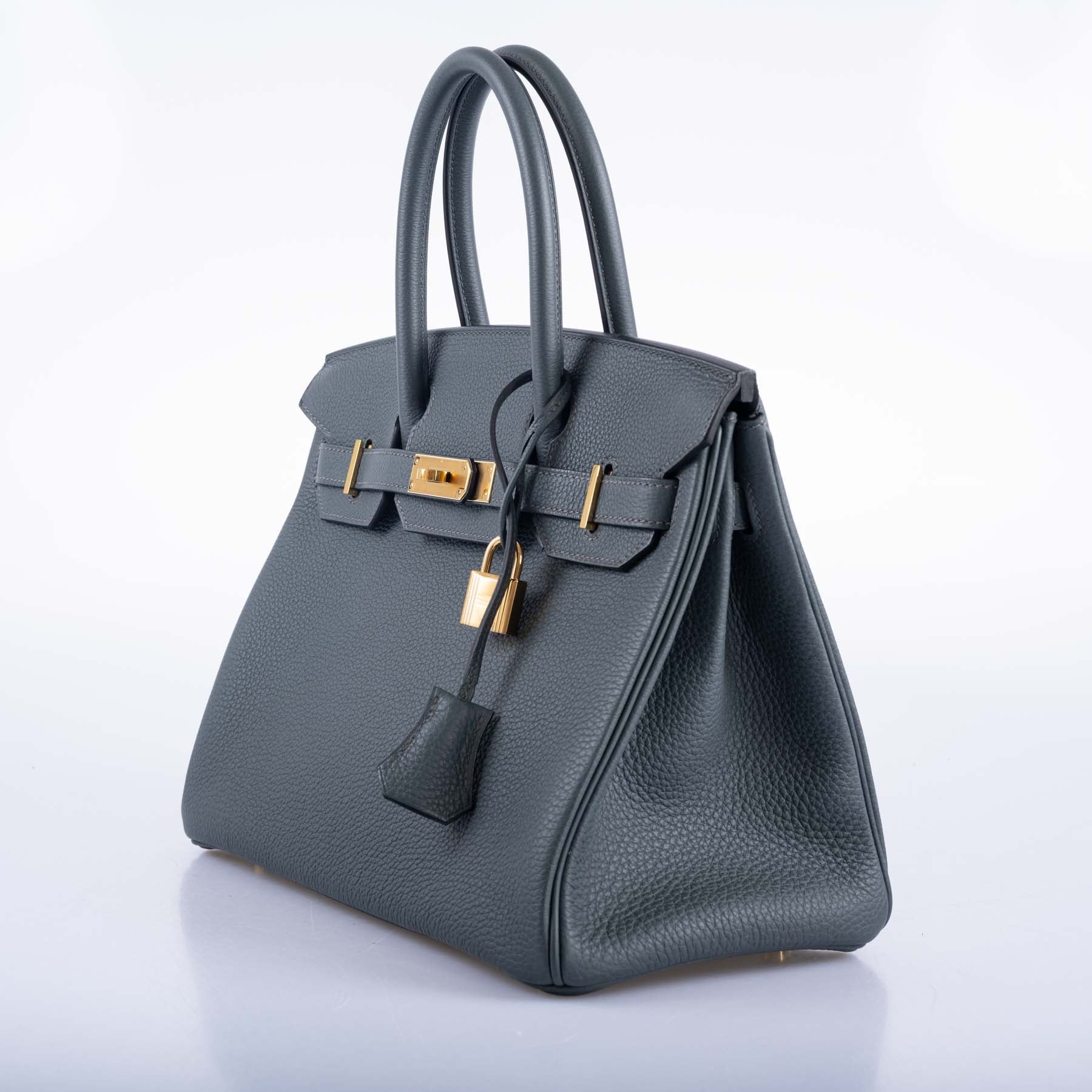 HermesBirkin 30 Blue Orage Togo Gold Hardware