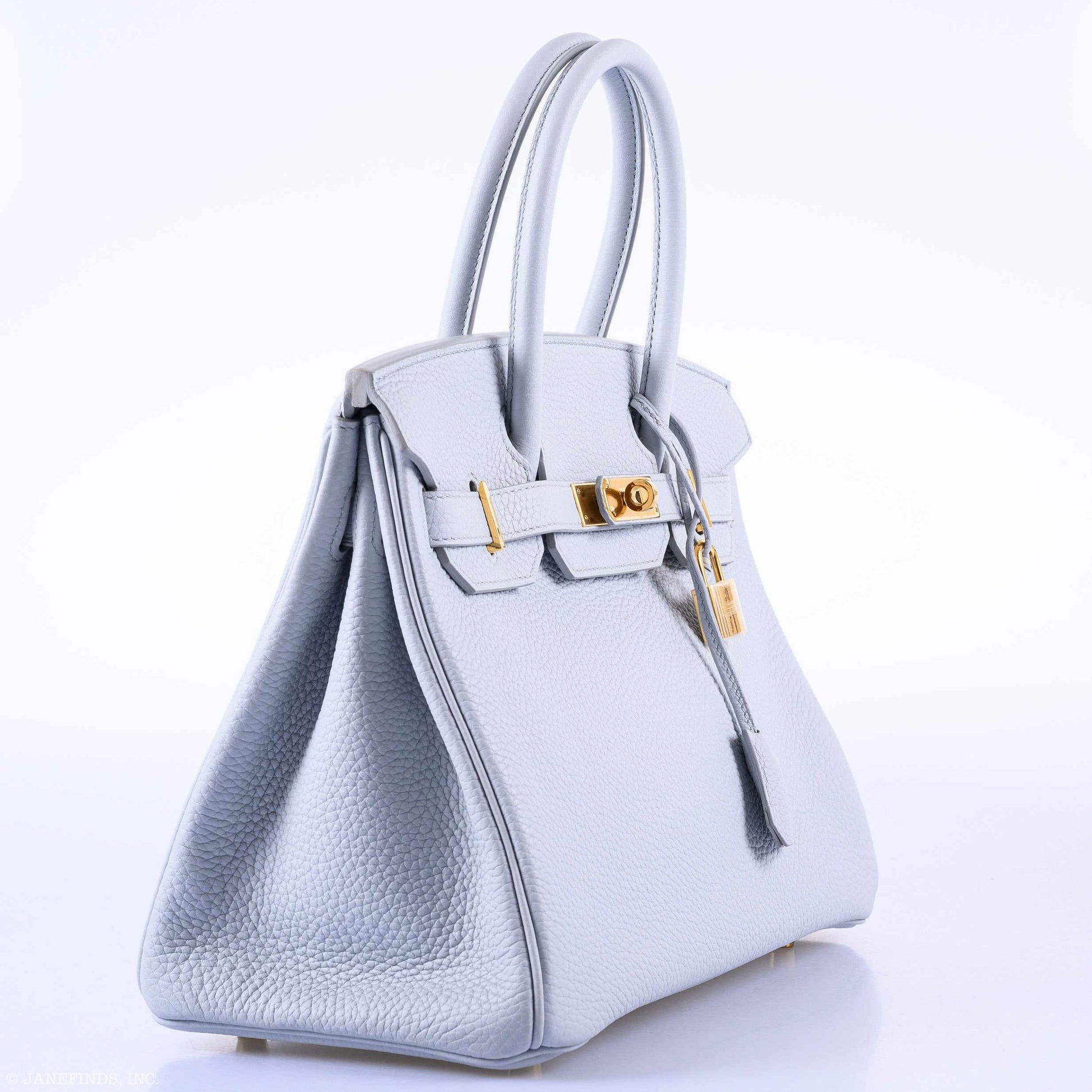 HermesBirkin 30 Blue Pale Togo Gold Hardware - T