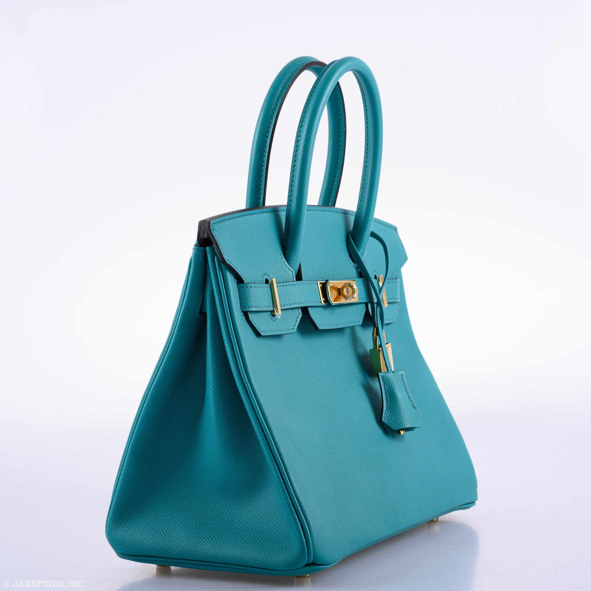 HermesBirkin 30 Blue Paon Epsom Gold Hardware - 2016, X