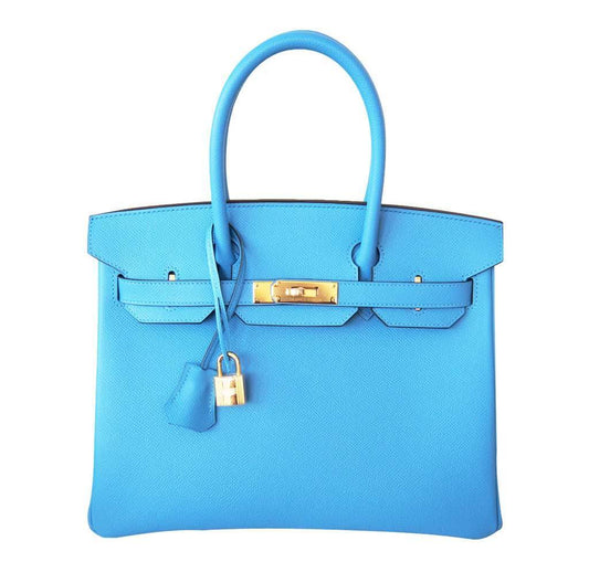 HermesBirkin 30 Blue Paradise Epsom Bag GHW