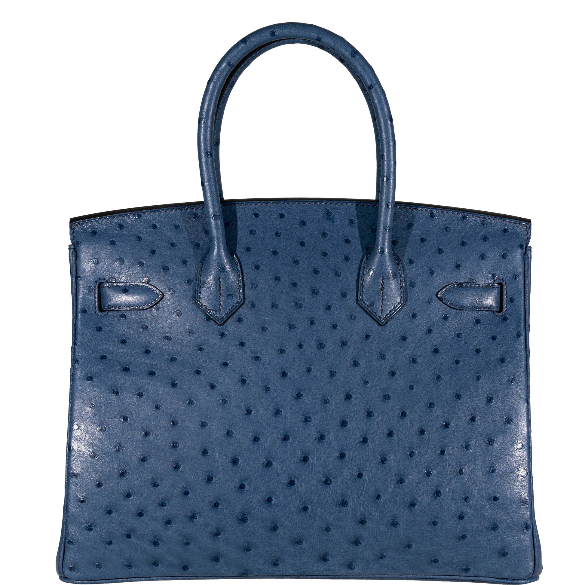 HermesBirkin 30 Blue Roi Ostrich Gold Hardware - 2021, Z