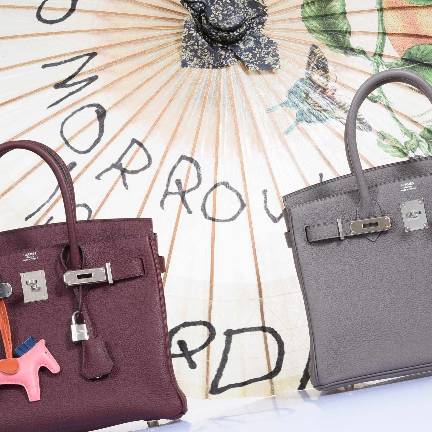 HermesBirkin 30 Bordeaux Togo Palladium Hardware