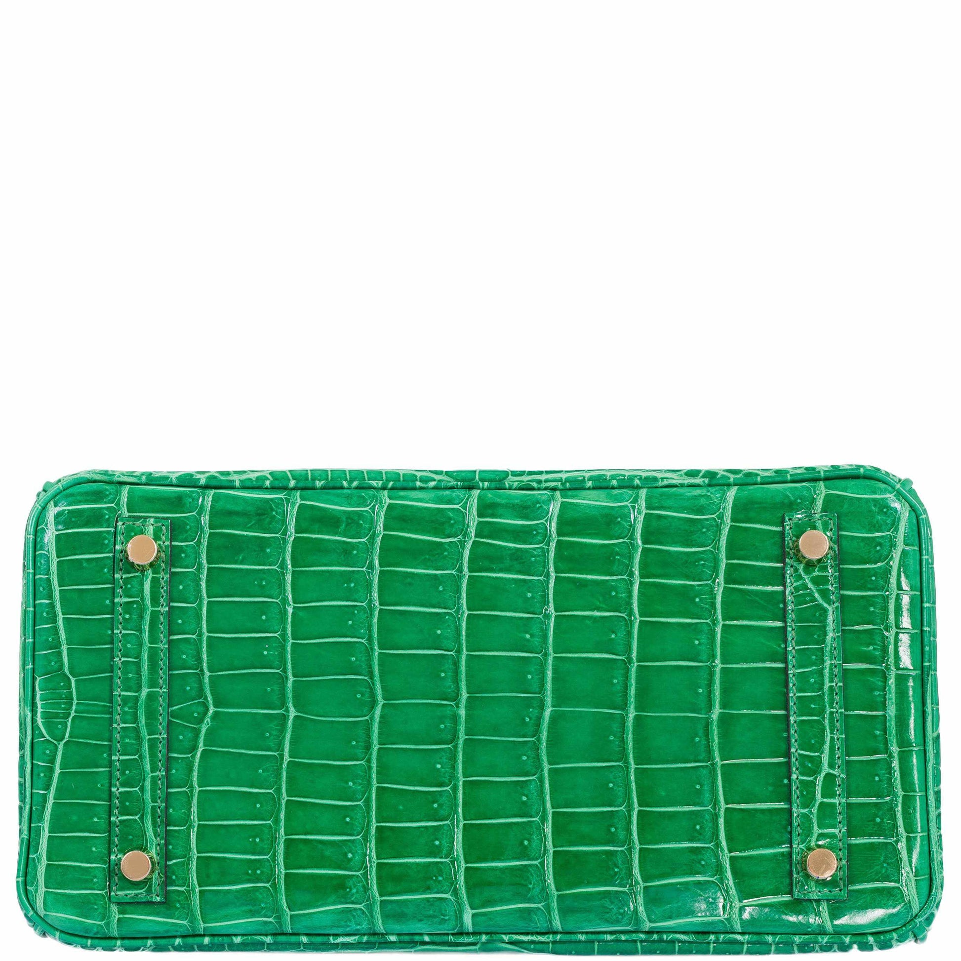 HermesBirkin 30 Cactus Porosus Crocodile Gold Hardware