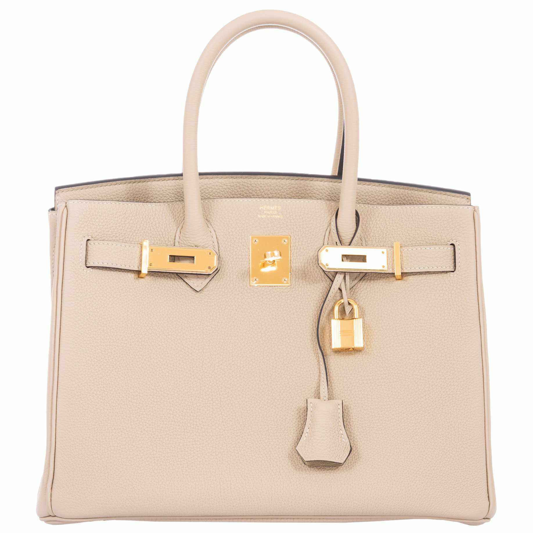 HermesBirkin 30 Craie Togo Rose Gold Hardware
