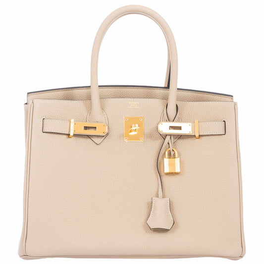 HermesBirkin 30 Craie Togo Rose Gold Hardware