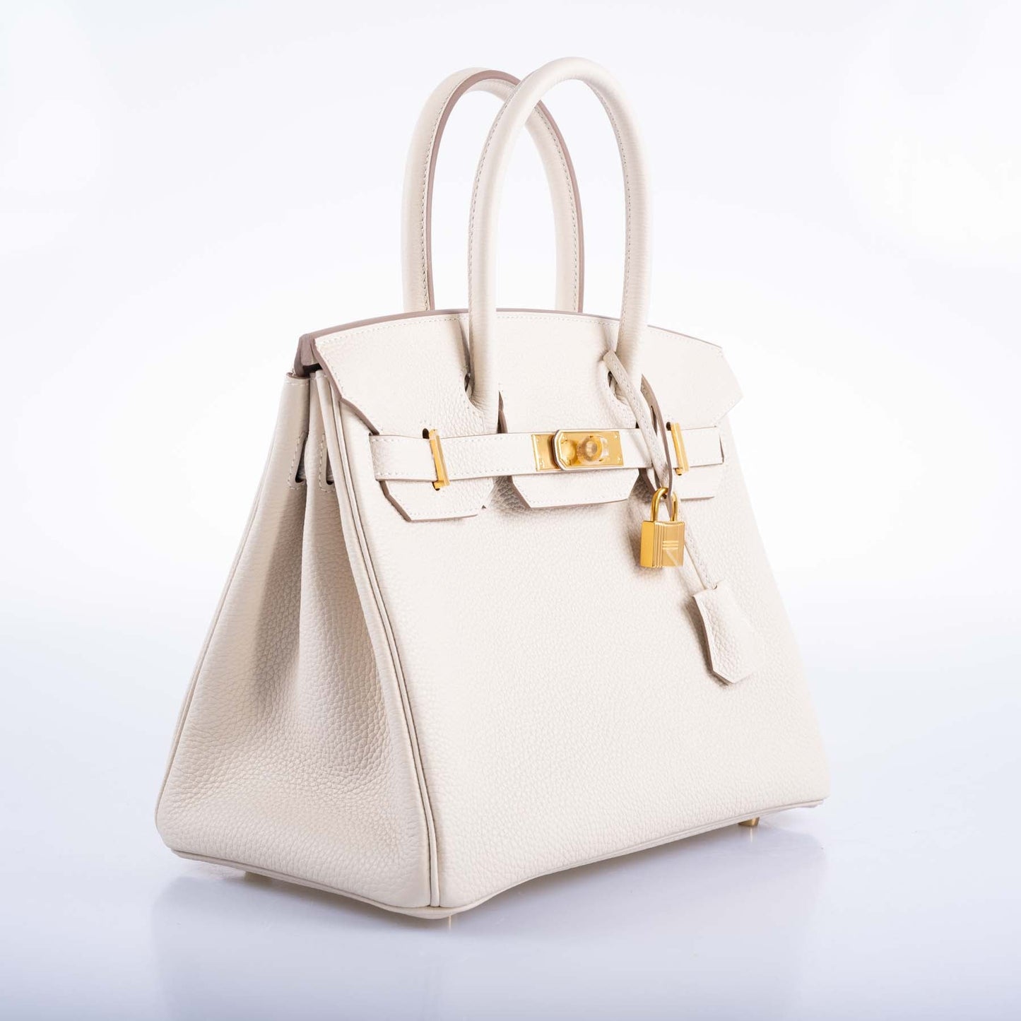 HermesBirkin 30 Craie Togo with Gold Hardware