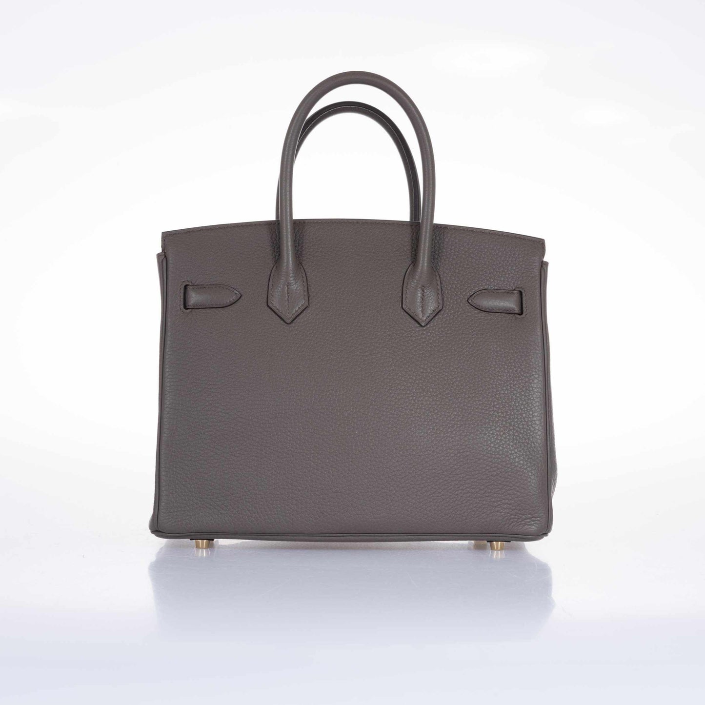 HermesBirkin 30 Etain Tin Grey Clemence Gold Hardware