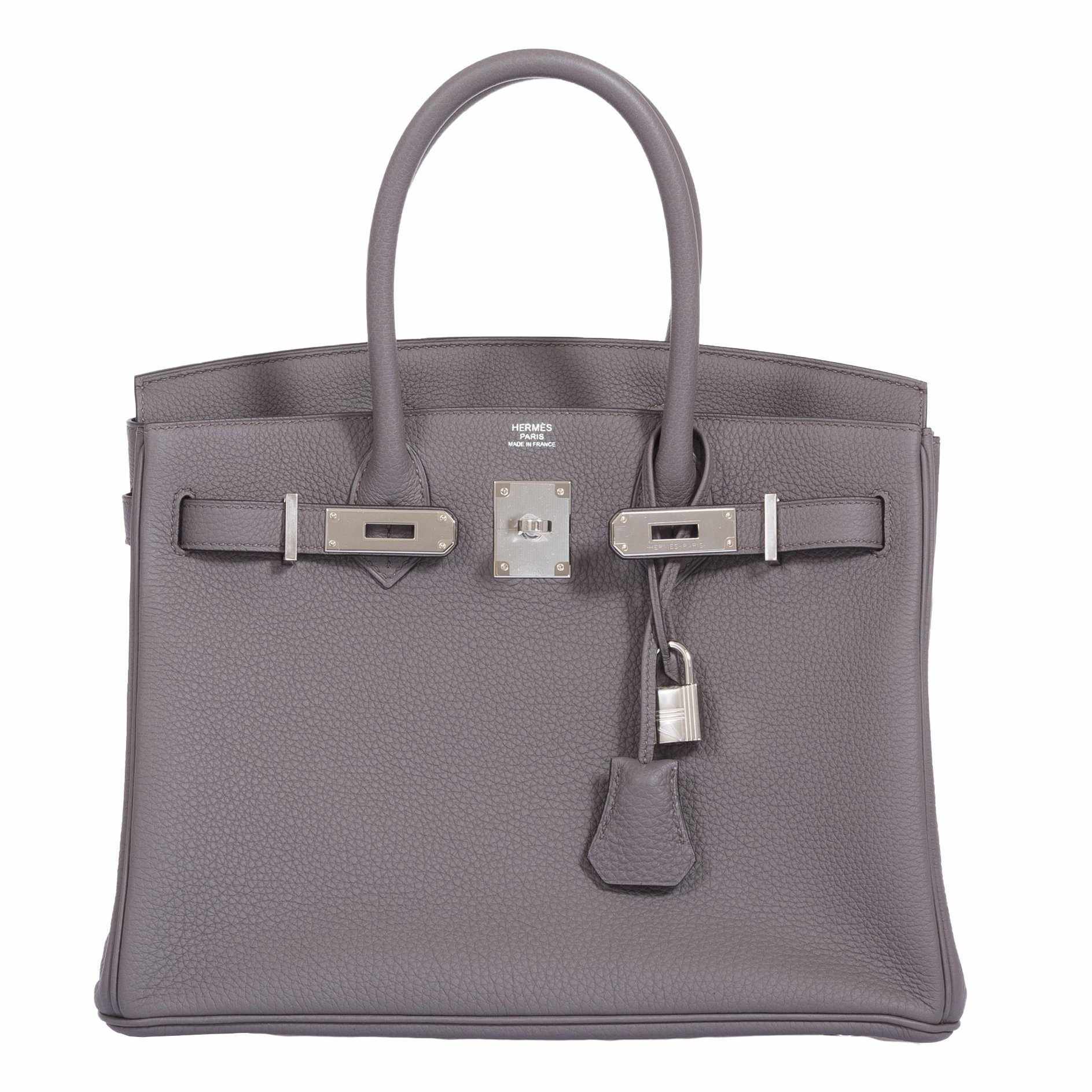 HermesBirkin 30 Etaine Togo Palladium Hardware