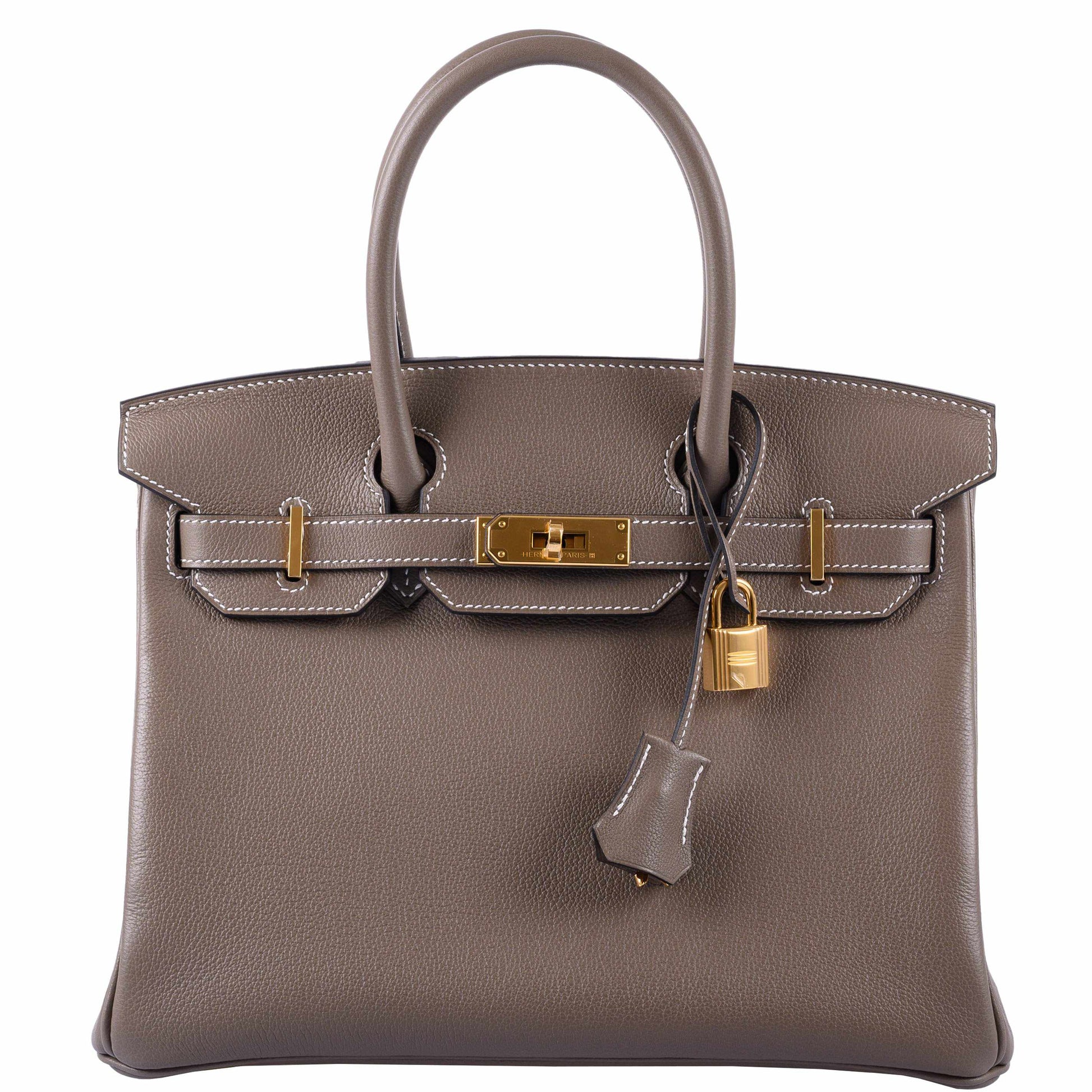 HermesBirkin 30 Etoupe Taurillon Novillo Gold Hardware - 2019, D