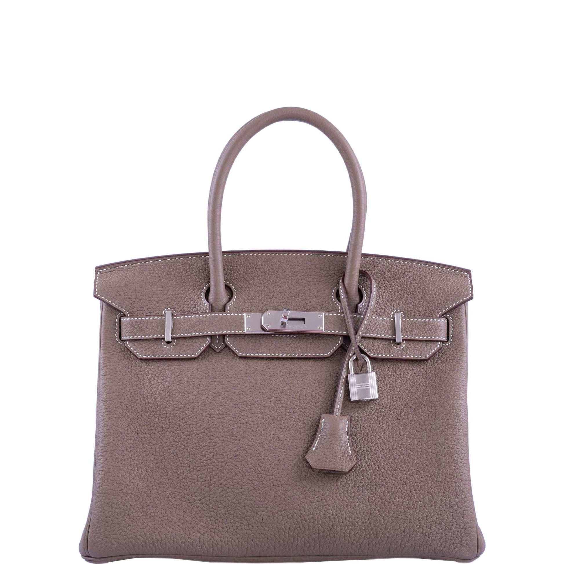 HermesBirkin 30 Etoupe Togo Palladium Hardware