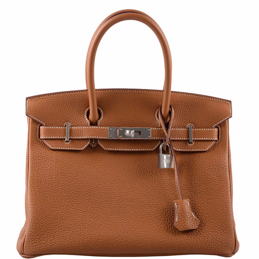 HermesBirkin 30 Gold Togo Palladium Hardware - 2019, D