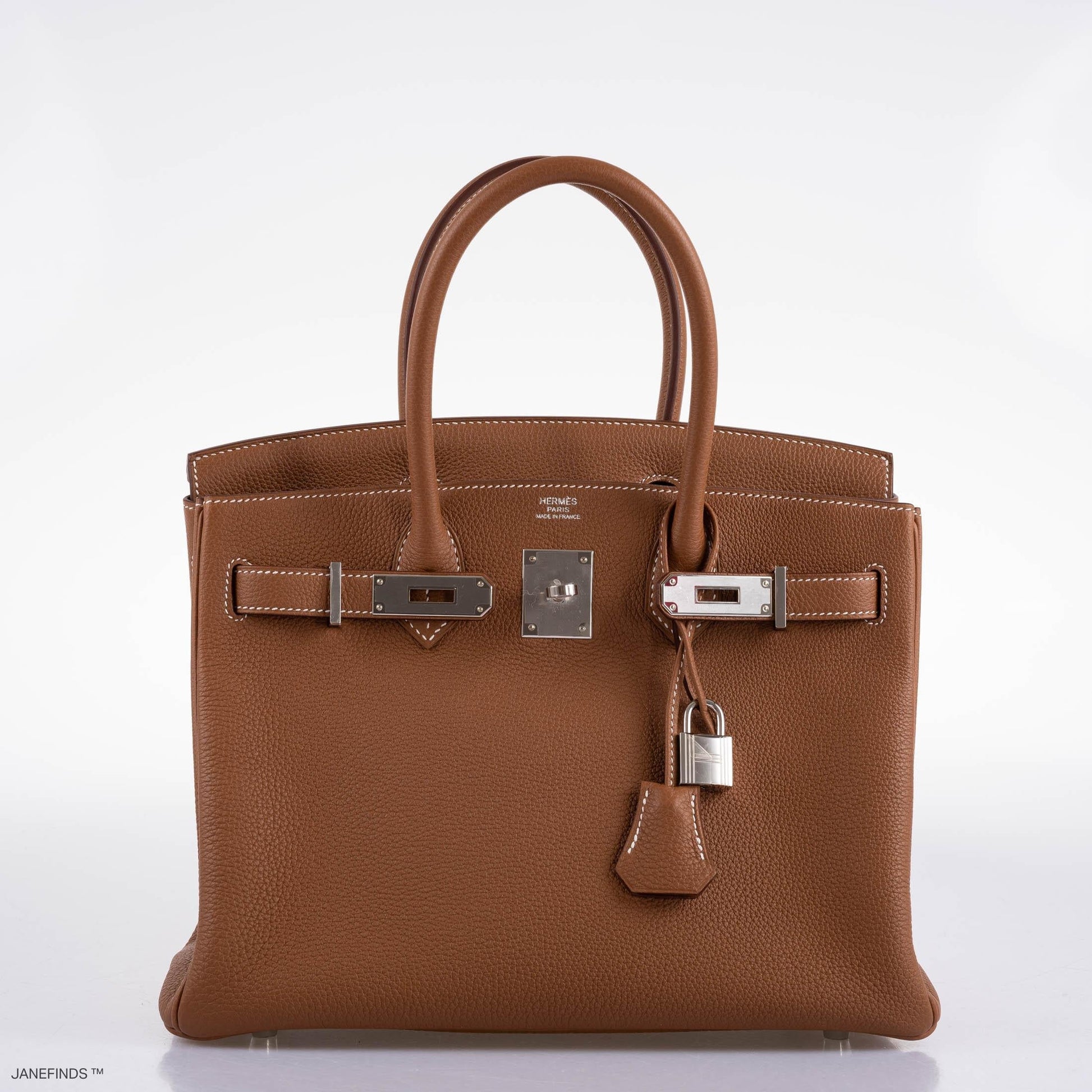 HermesBirkin 30 Gold Togo with Palladium Hardware - 2020, Y
