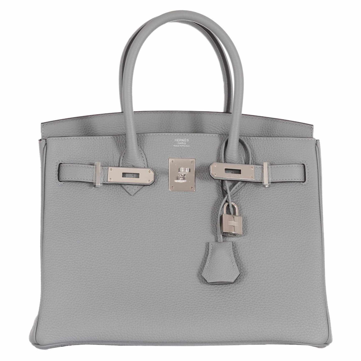 HermesBirkin 30 Gris Mouette Gray Togo Palladium Hardware